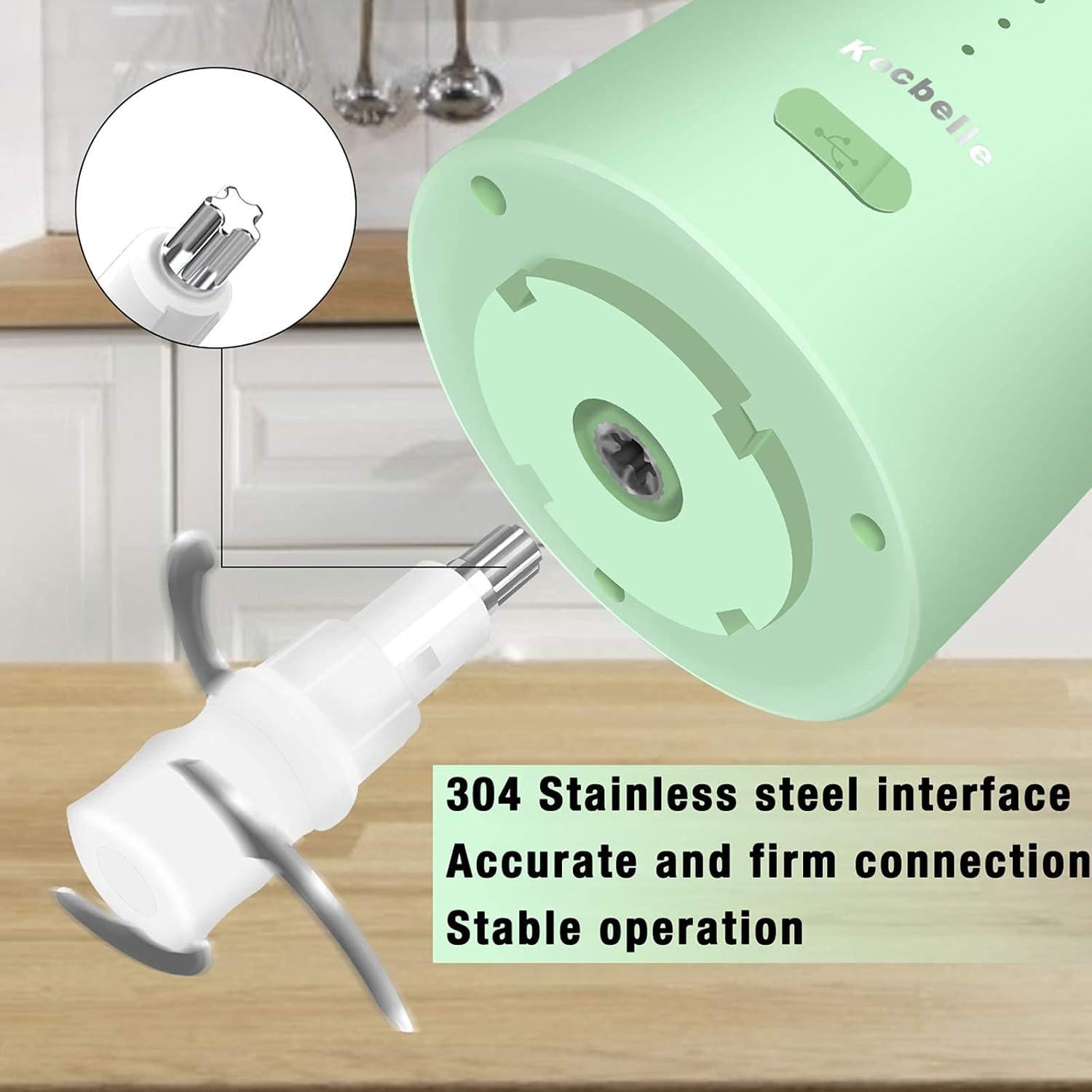 Procesador de Alimentos Inalámbrico Kocbelle 0.3L Verde