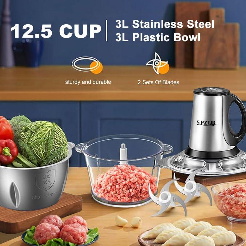 Procesador de Alimentos SPZTJK 3LJRJ-PC 2 Tazones 12.5 tazas