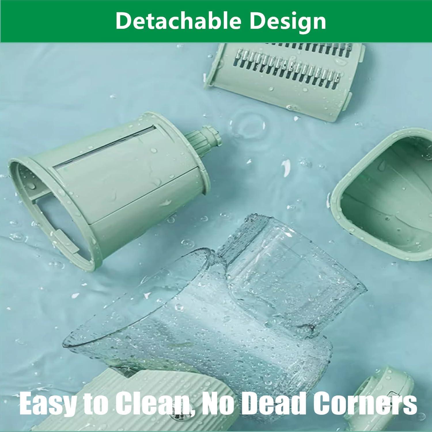 Rallador Rotatorio 5 en 1 AYUBOC Verde Menta Acero Inoxidable