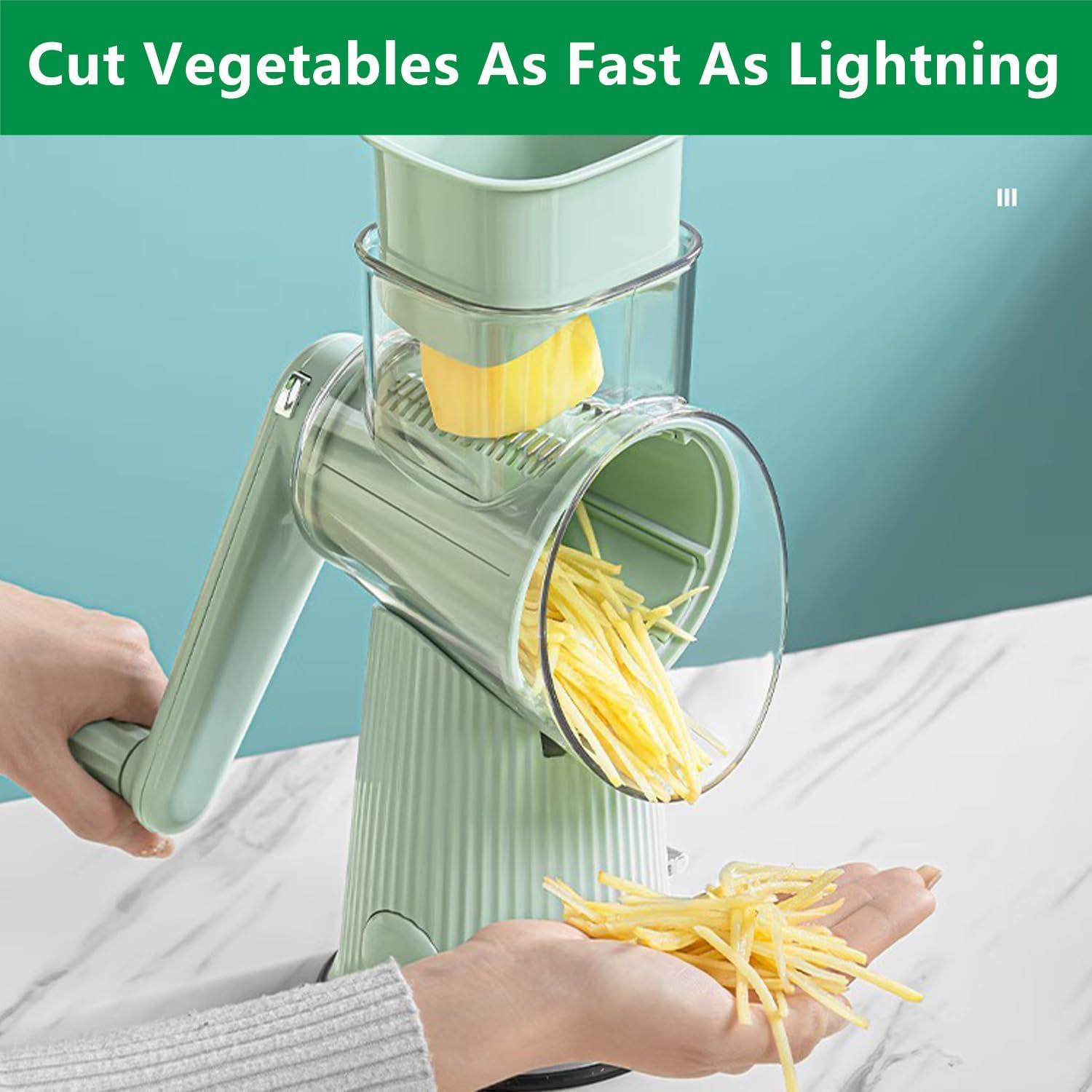 Rallador Rotatorio 5 en 1 AYUBOC Verde Menta Acero Inoxidable