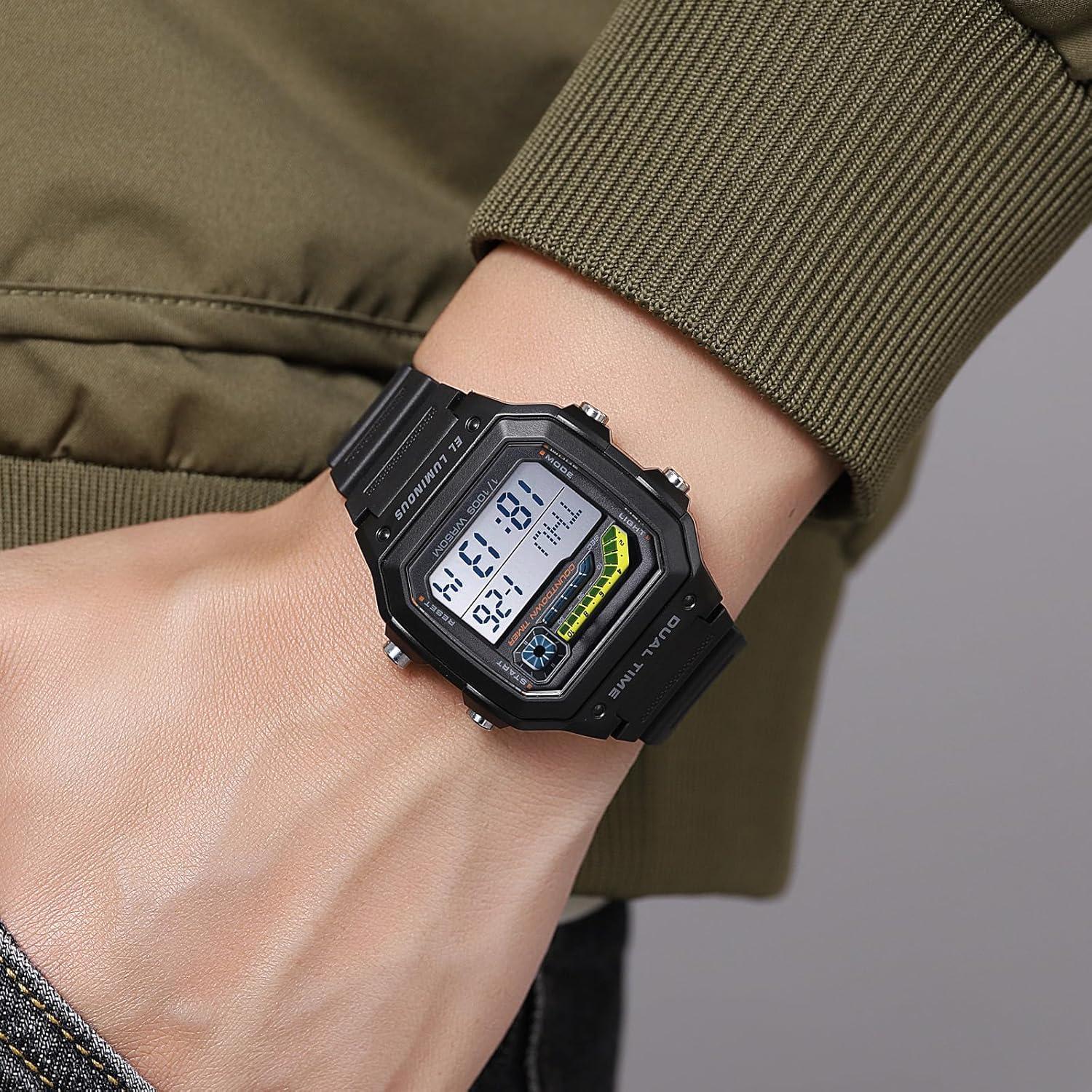 Reloj Digital Multifuncional PASOY Hombre Impermeable 50m