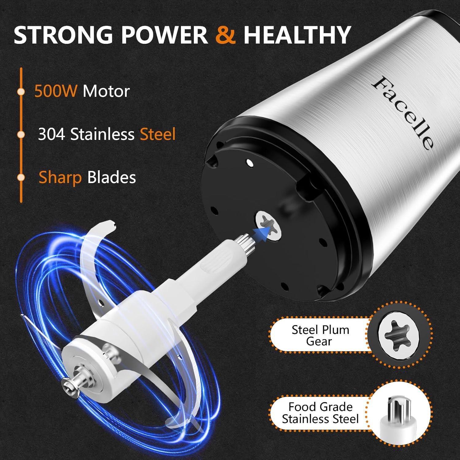 Procesador de Alimentos Facelle CP-4403 500W 2L Picadora Eléctrica