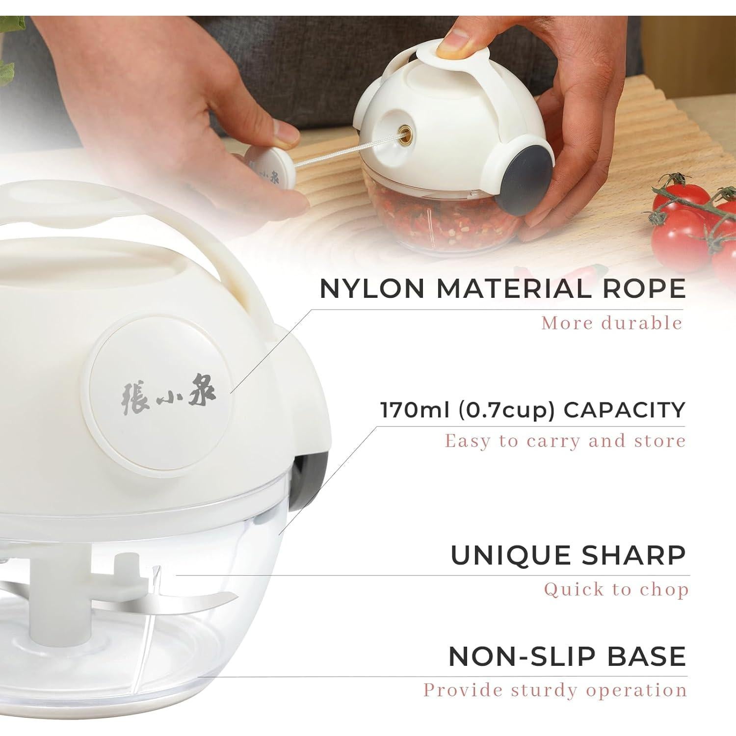 Picador Manual de Verduras ZHANG XIAO QUAN 170ml Acero Inoxidable