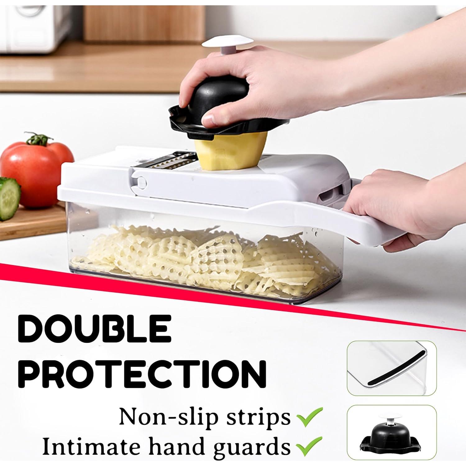 Cortador de Verduras OLRMA 25 en 1 con 13 Cuchillas Inoxidable