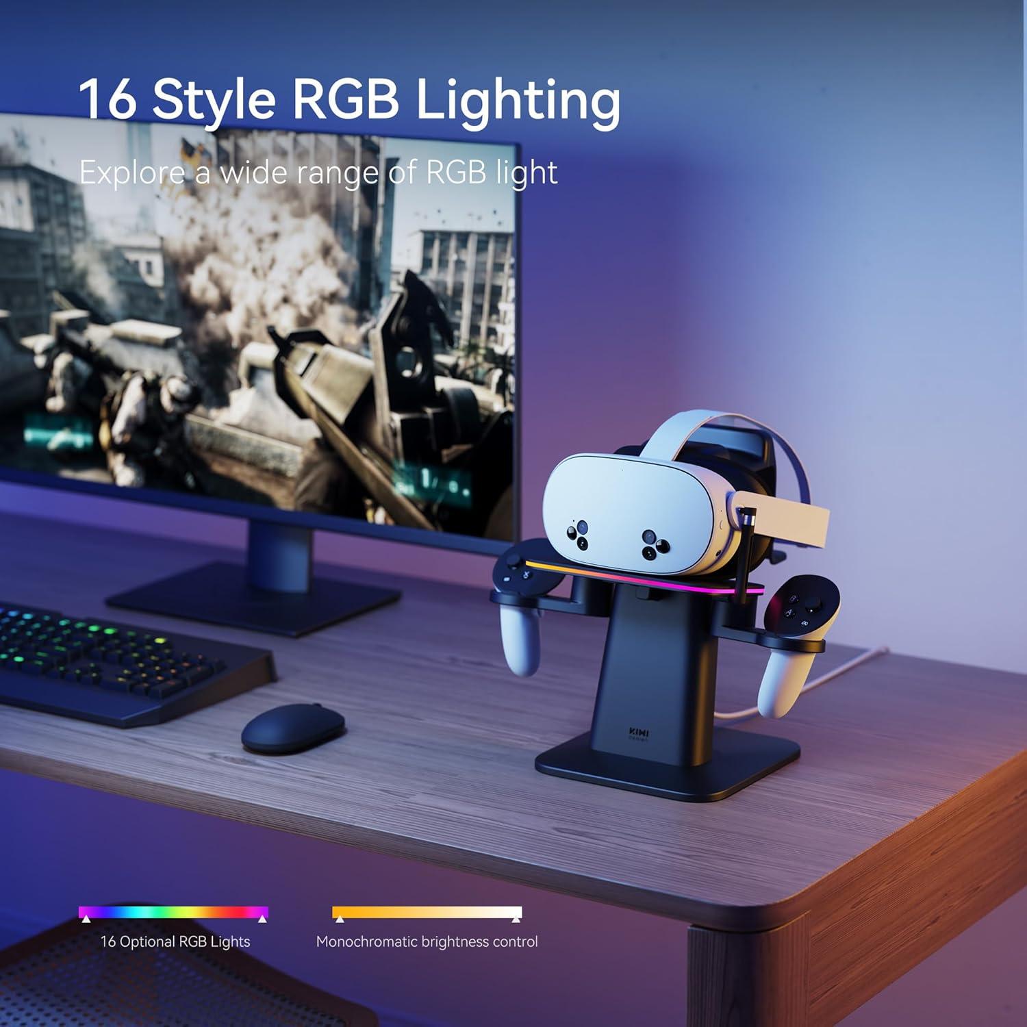 Base de Carga KIWI design para Meta Quest 3S y 2, Soporte Vertical