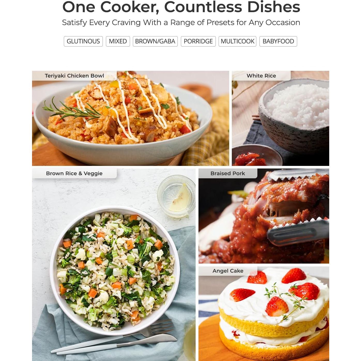 Micom Rice Cooker 6 Cup Uncooked / 12 Cup Cooked, Fuzzy Logic Rice Maker with Delay Timer & Keep Warm Setting, Versatile Food Steamer for Cooking, Non-Stick Inner Pot, Red (CR-0655F)