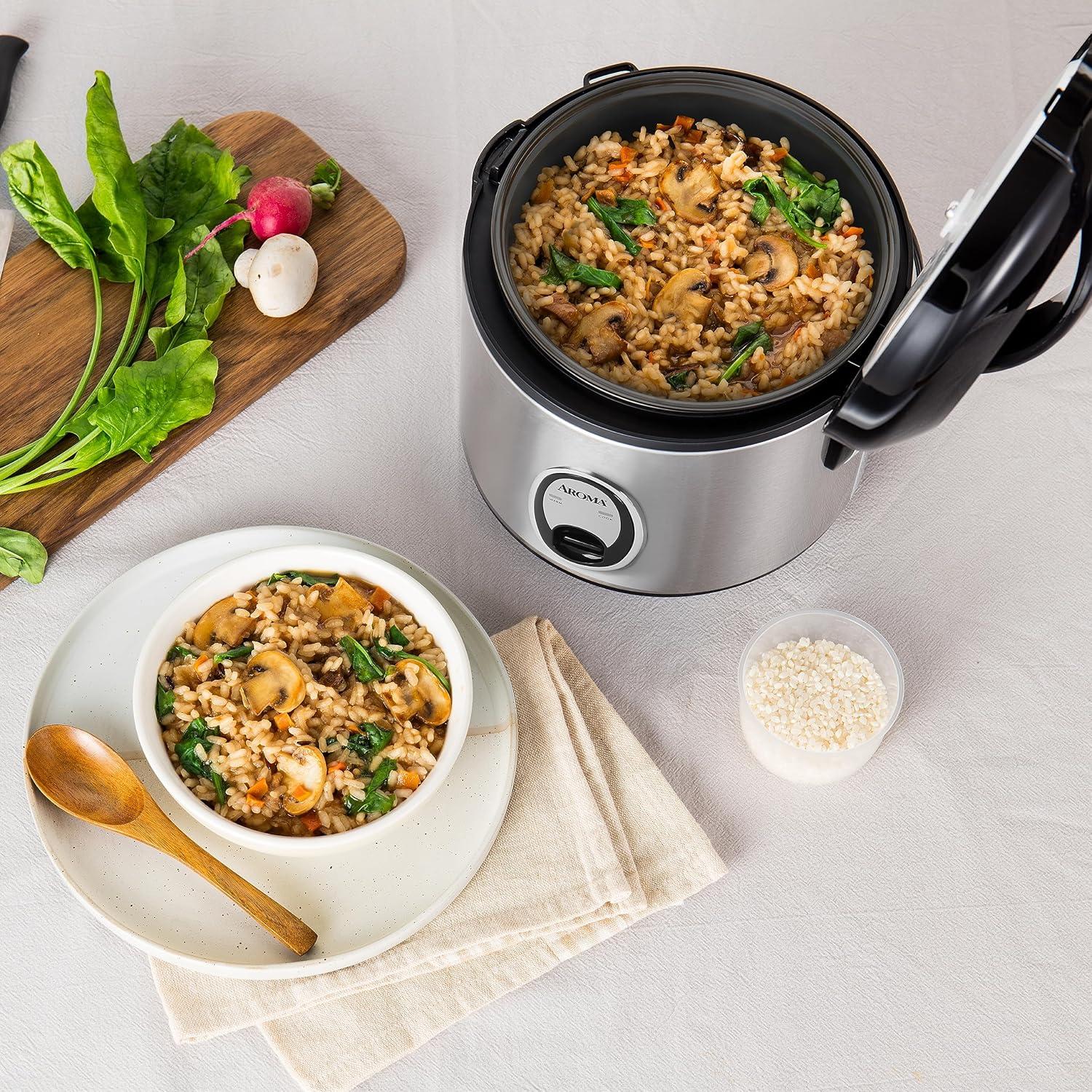 Cocedor de Arroz Aroma ARC-914SB 8 Tazas Acero Inoxidable
