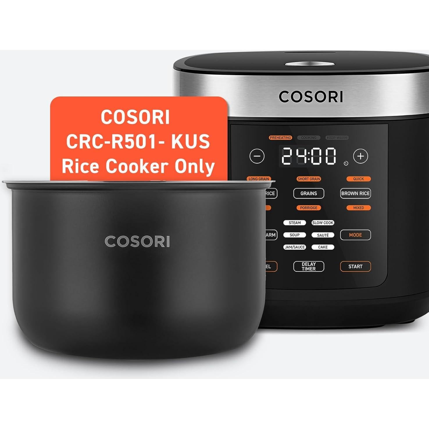 Olla Arrocera COSORI 5 Cuartos Antiadherente 10 Tazas CRC-R501-KUS