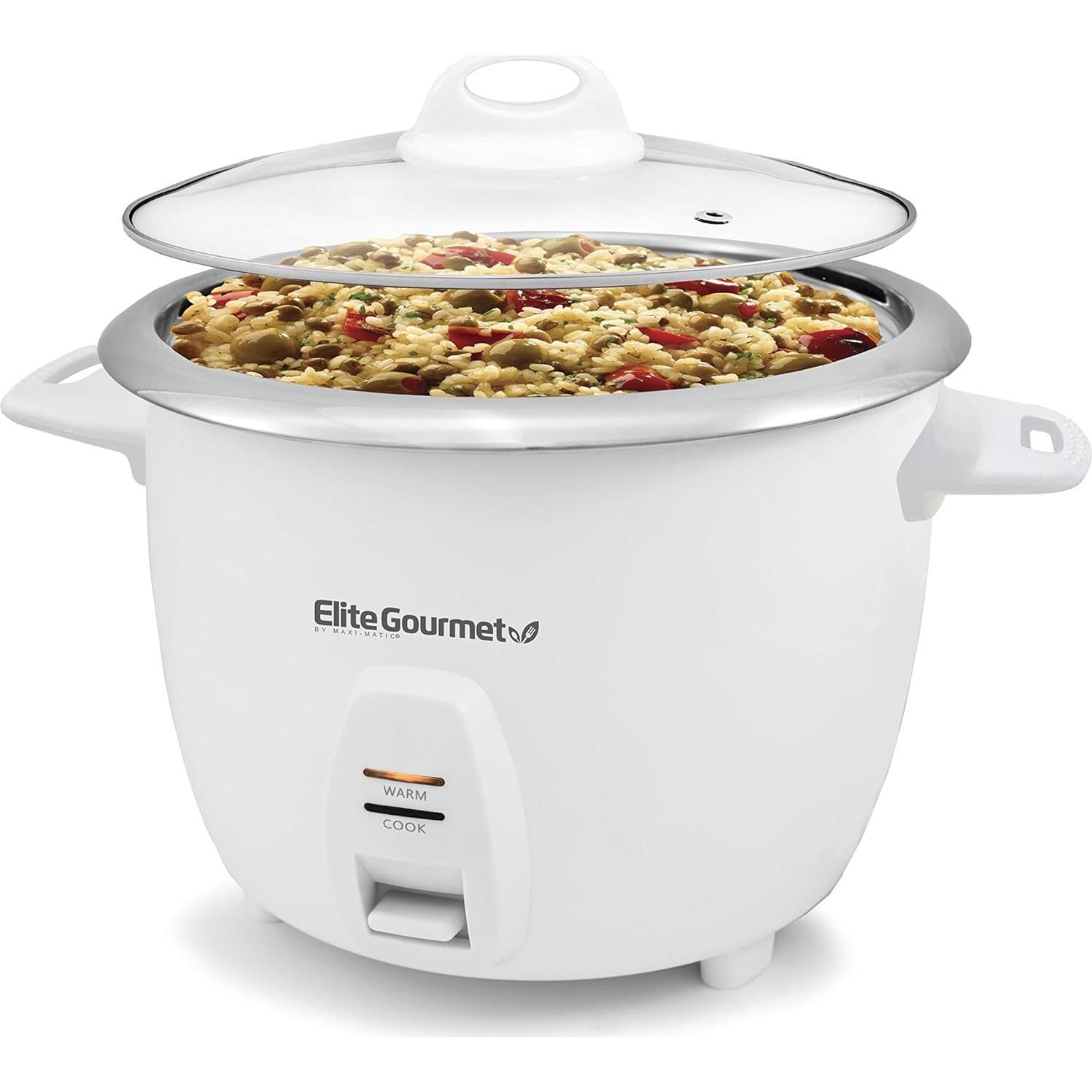 Cocinero de Arroz Elitista Elite Gourmet ERC-2010 10 Tazas Blanco