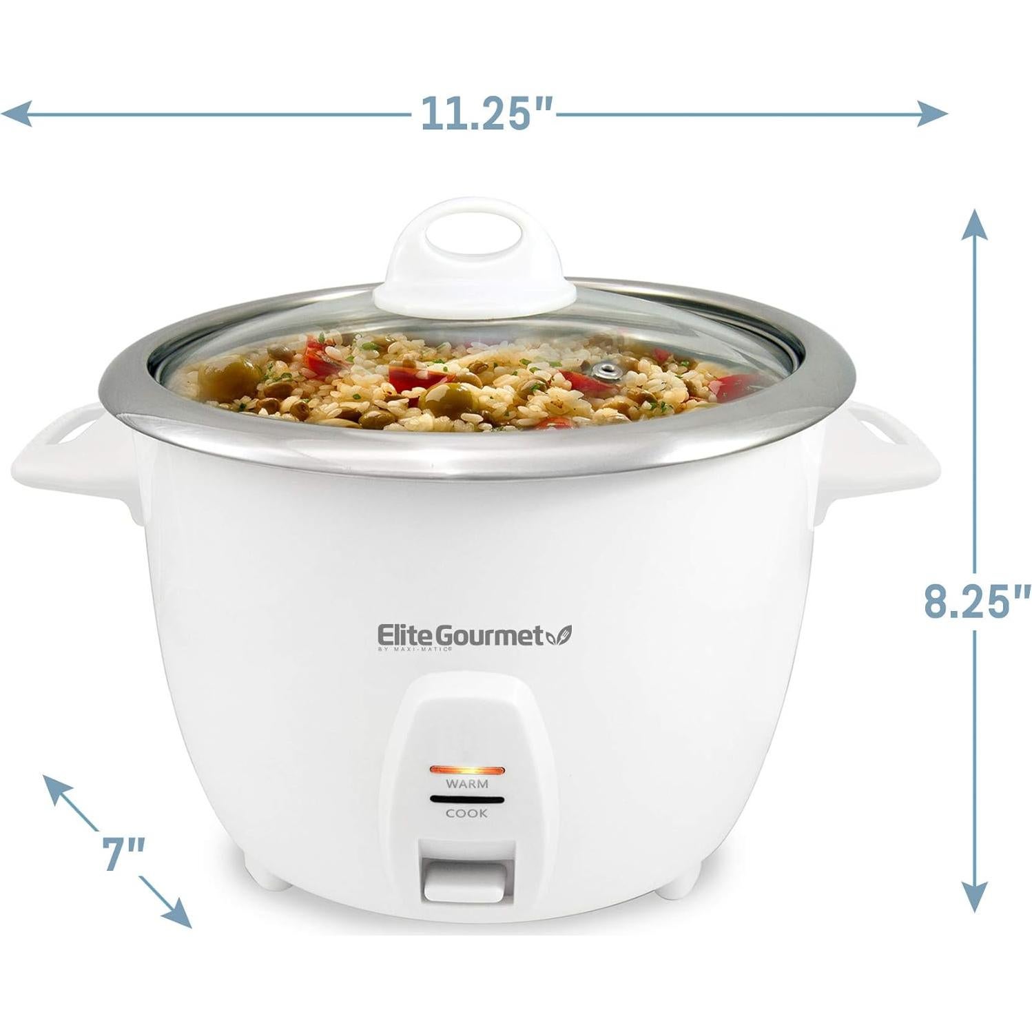 Cocinero de Arroz Elitista Elite Gourmet ERC-2010 10 Tazas Blanco