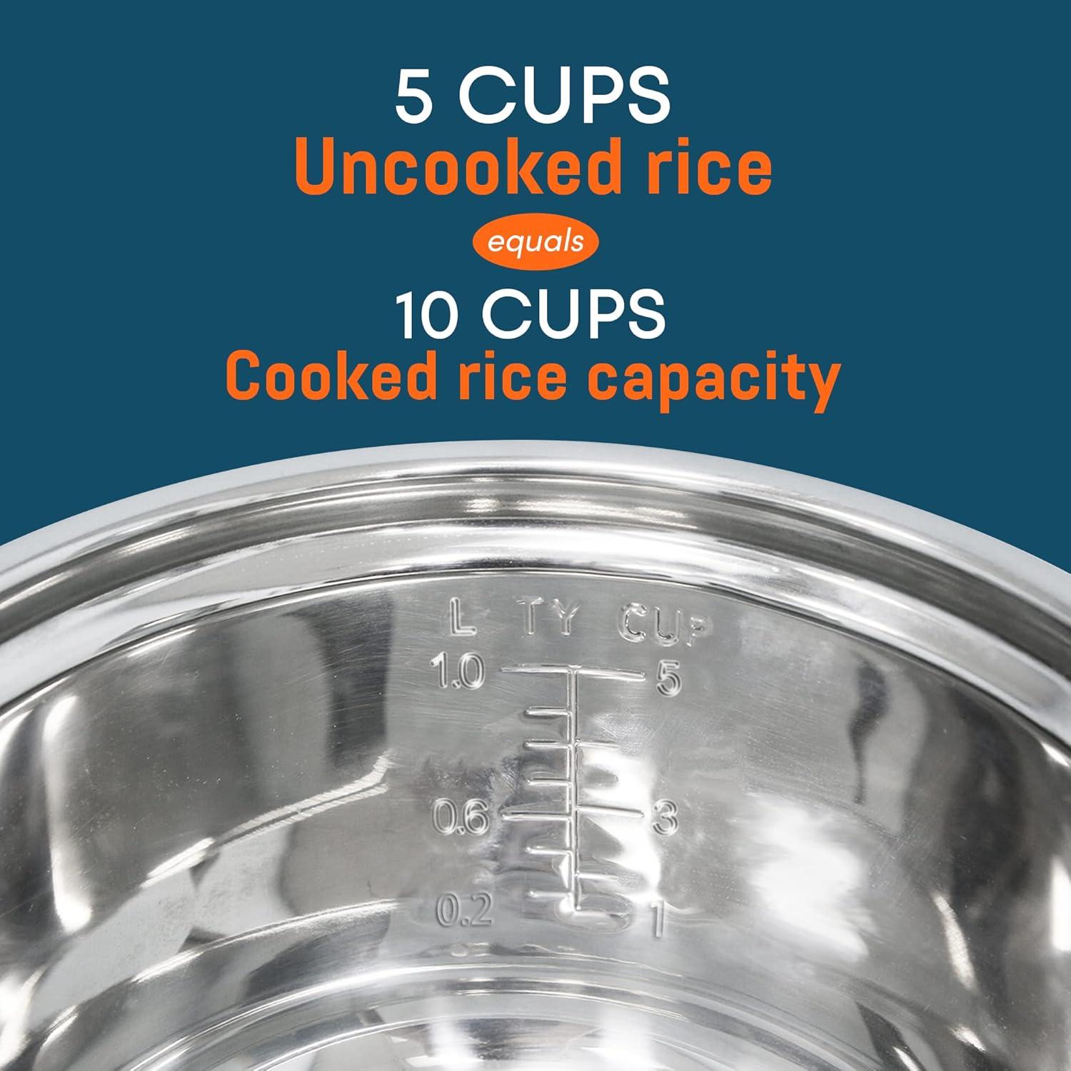 Cocinero de Arroz Elitista Elite Gourmet ERC-2010 10 Tazas Blanco