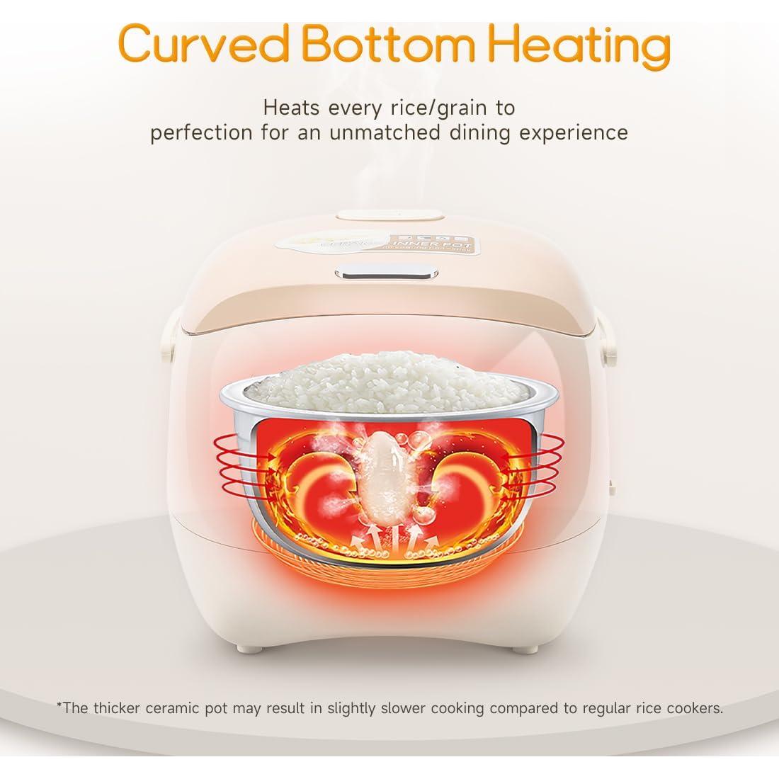 Olla Arrocera Joydeem 3L Cerámica Pura 6 Tazas Saludable