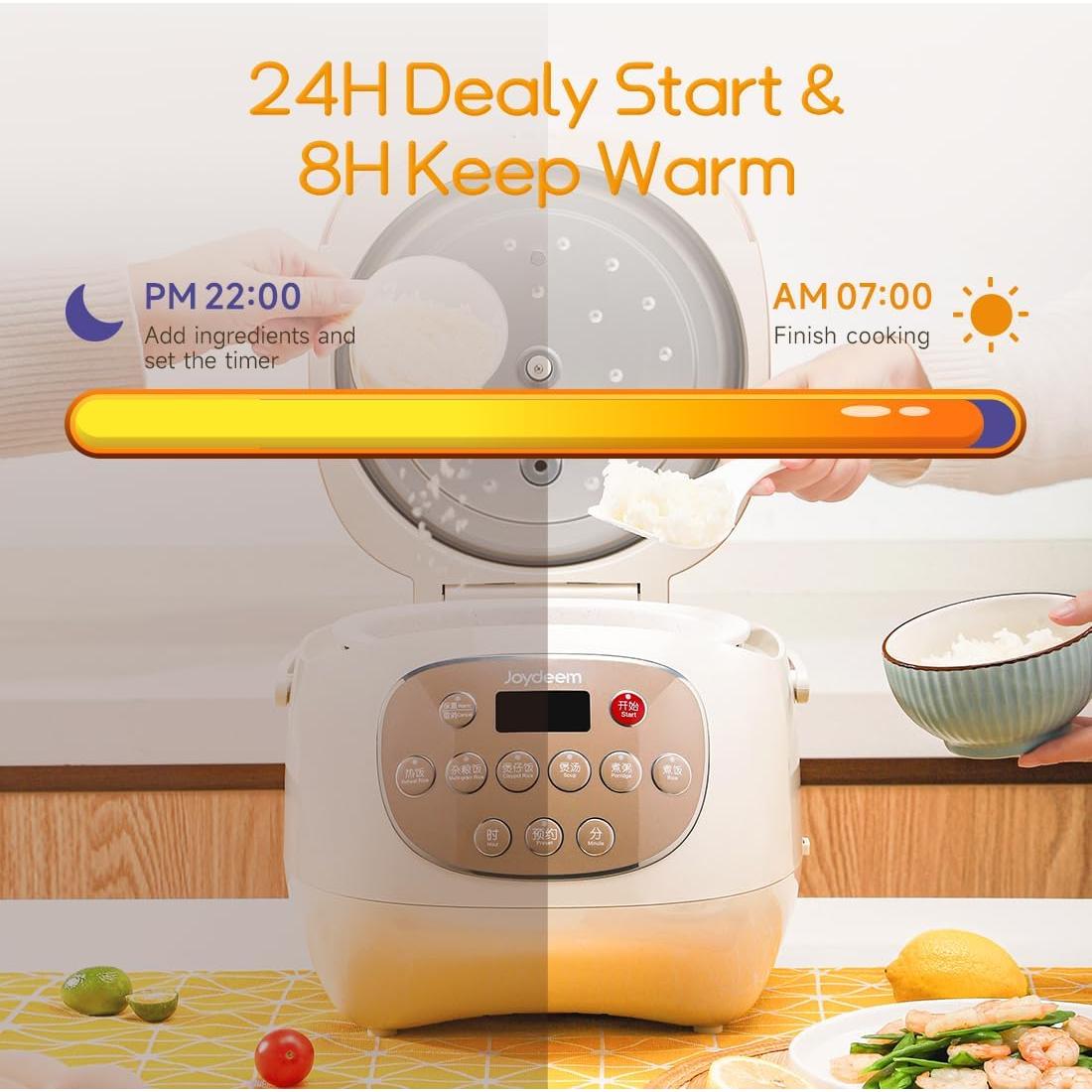 Olla Arrocera Joydeem 3L Cerámica Pura 6 Tazas Saludable