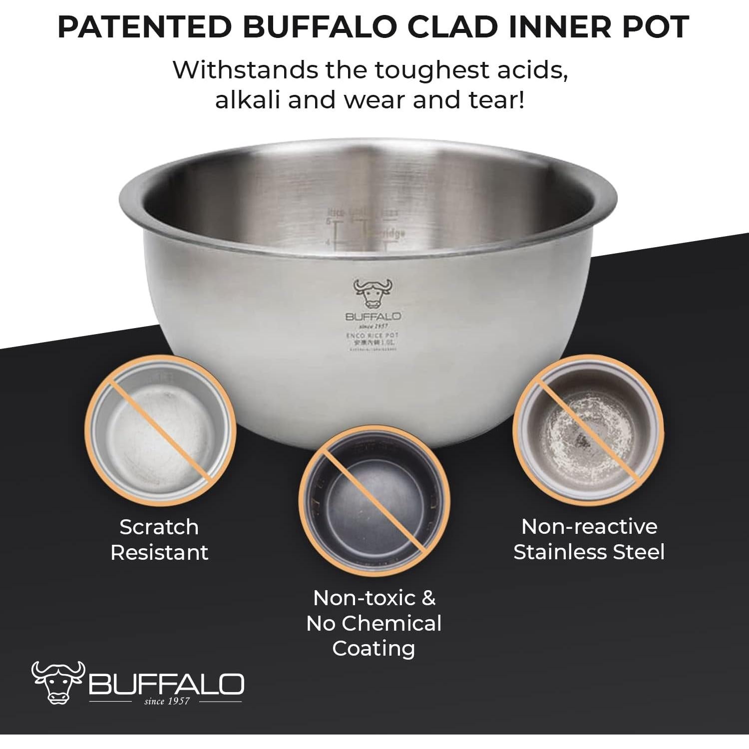 Olla Arrocera Eléctrica Buffalo IH Smart Cooker 5 Tazas