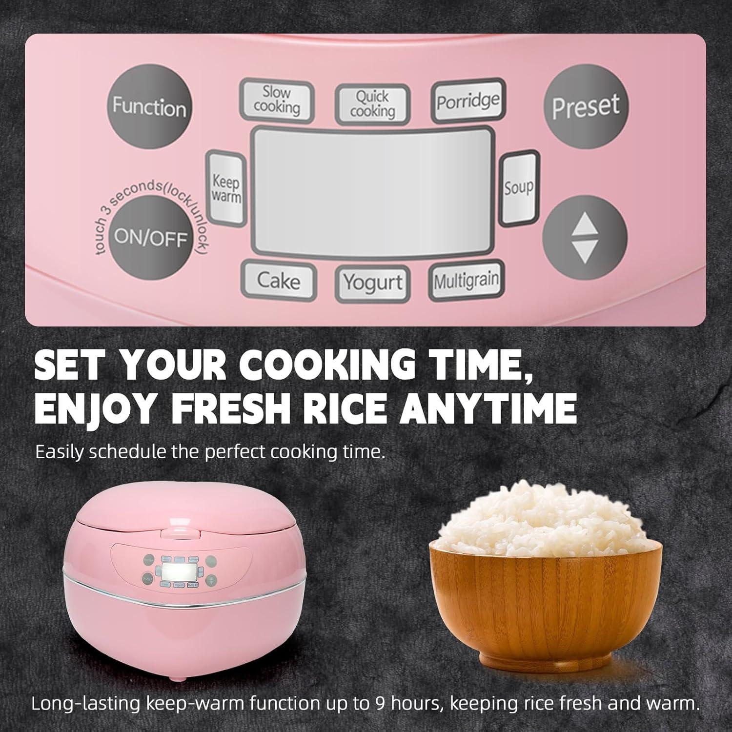 Arrocera Multifuncional SIMOHOT Rosa 1.8L 300W Corazón