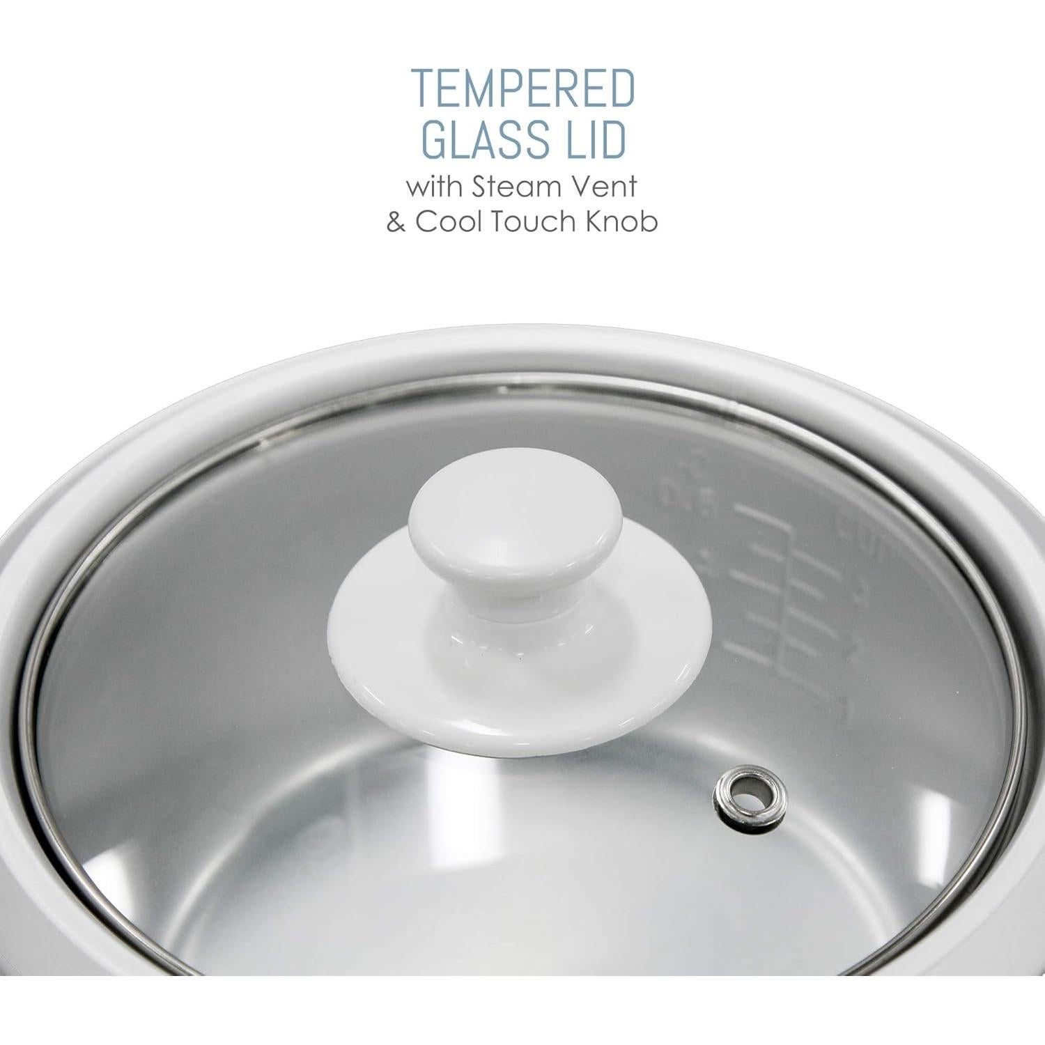 Olla Arrocera Eléctrica Elite Gourmet ERC-003ST 6 Tazas Blanca