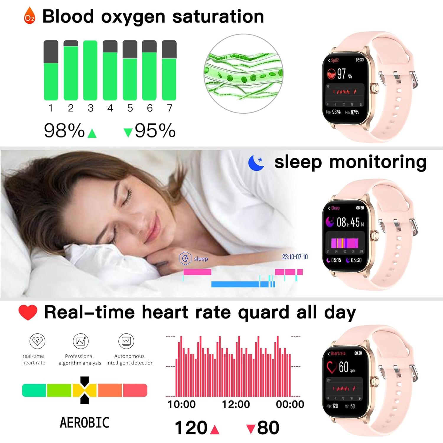 Reloj Inteligente Othalne P68 1.85" Bluetooth Salud IP68