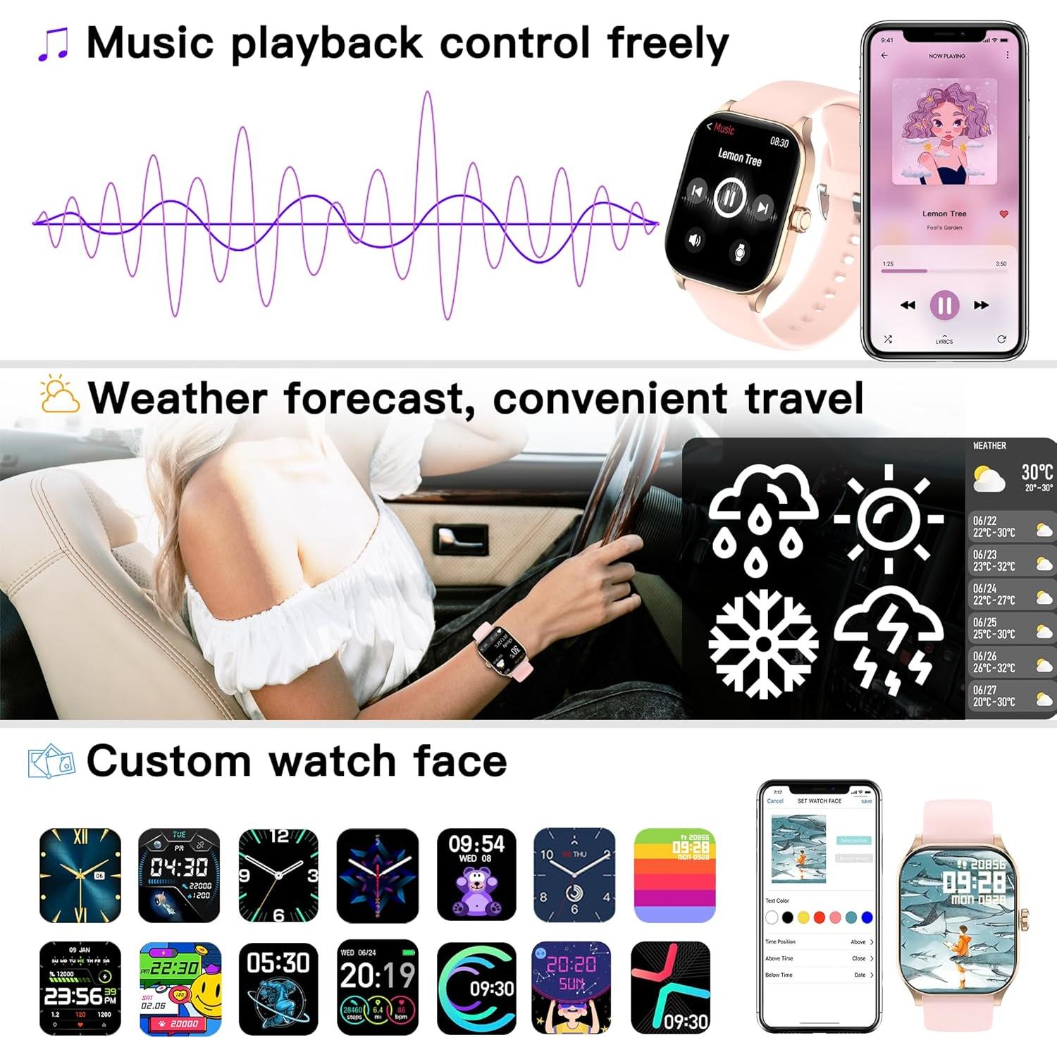 Reloj Inteligente Othalne P68 1.85" Bluetooth Salud IP68