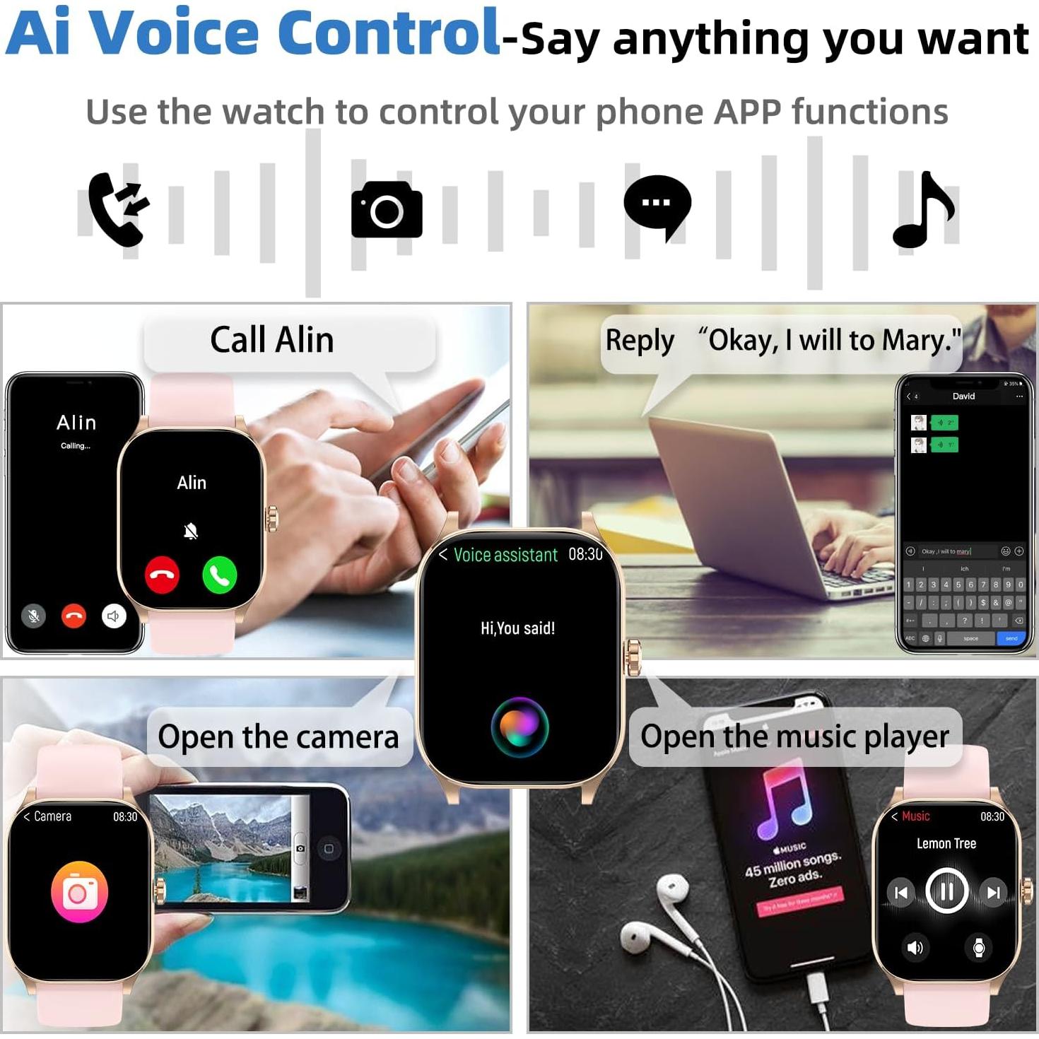 Reloj Inteligente Othalne P68 1.85" Bluetooth Salud IP68