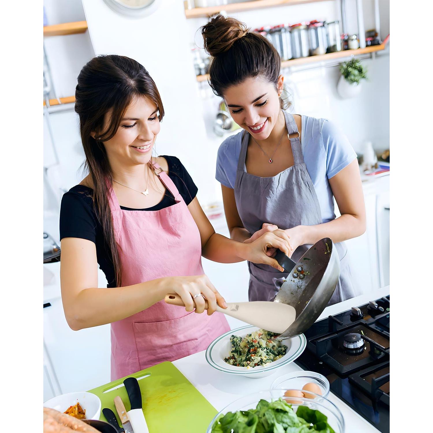 Cuchara de Cocina y Cucharón Silicona Badiano Caqui 29cm