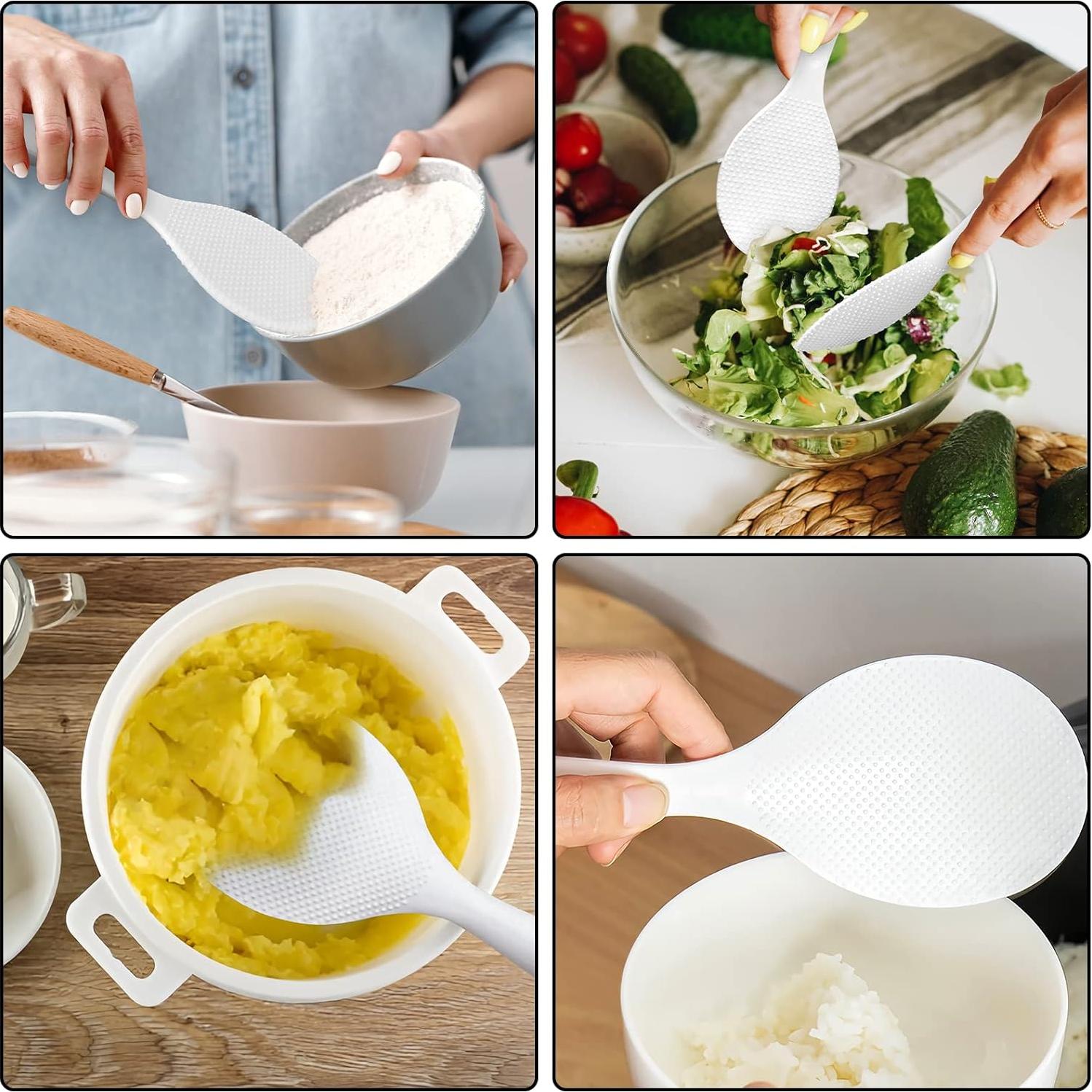 Cucharón de Arroz Antiadherente FireKylin 2 Pcs Blanco