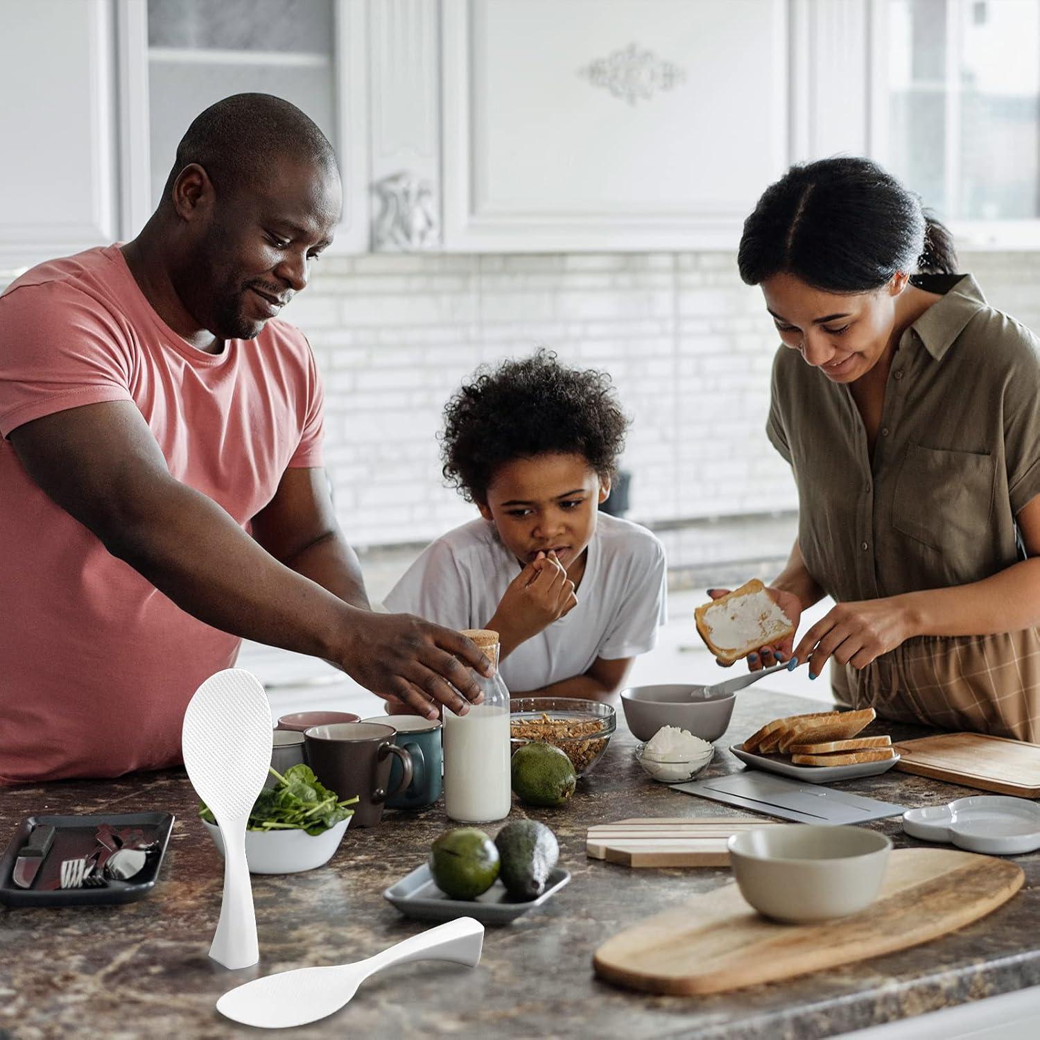 Cucharón de Arroz Antiadherente FireKylin 2 Pcs Blanco