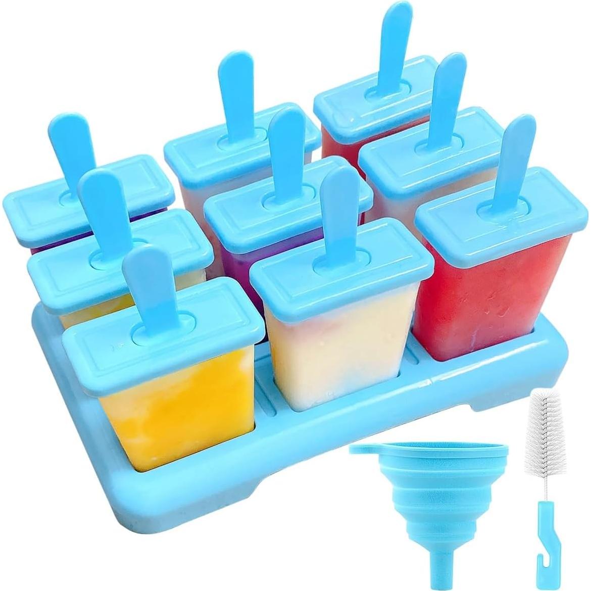 Moldes de Paletas 9 Cavidades Alinana Sin BPA con Accesorios