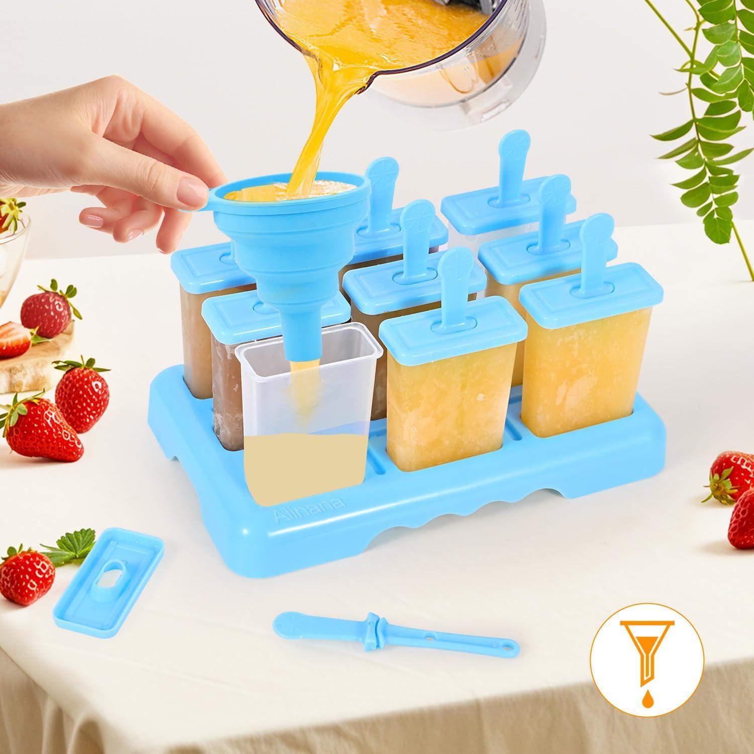 Moldes de Paletas 9 Cavidades Alinana Sin BPA con Accesorios