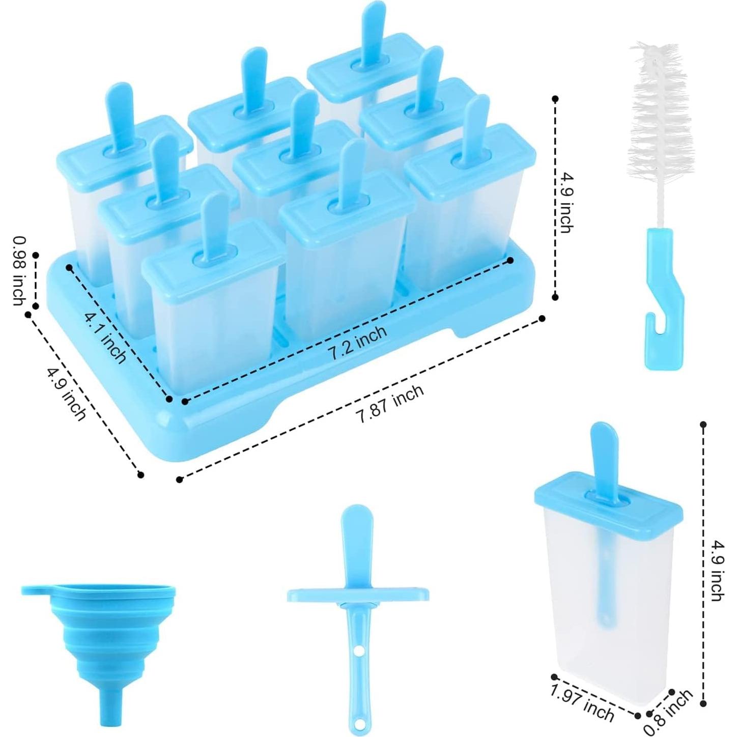 Moldes de Paletas 9 Cavidades Alinana Sin BPA con Accesorios