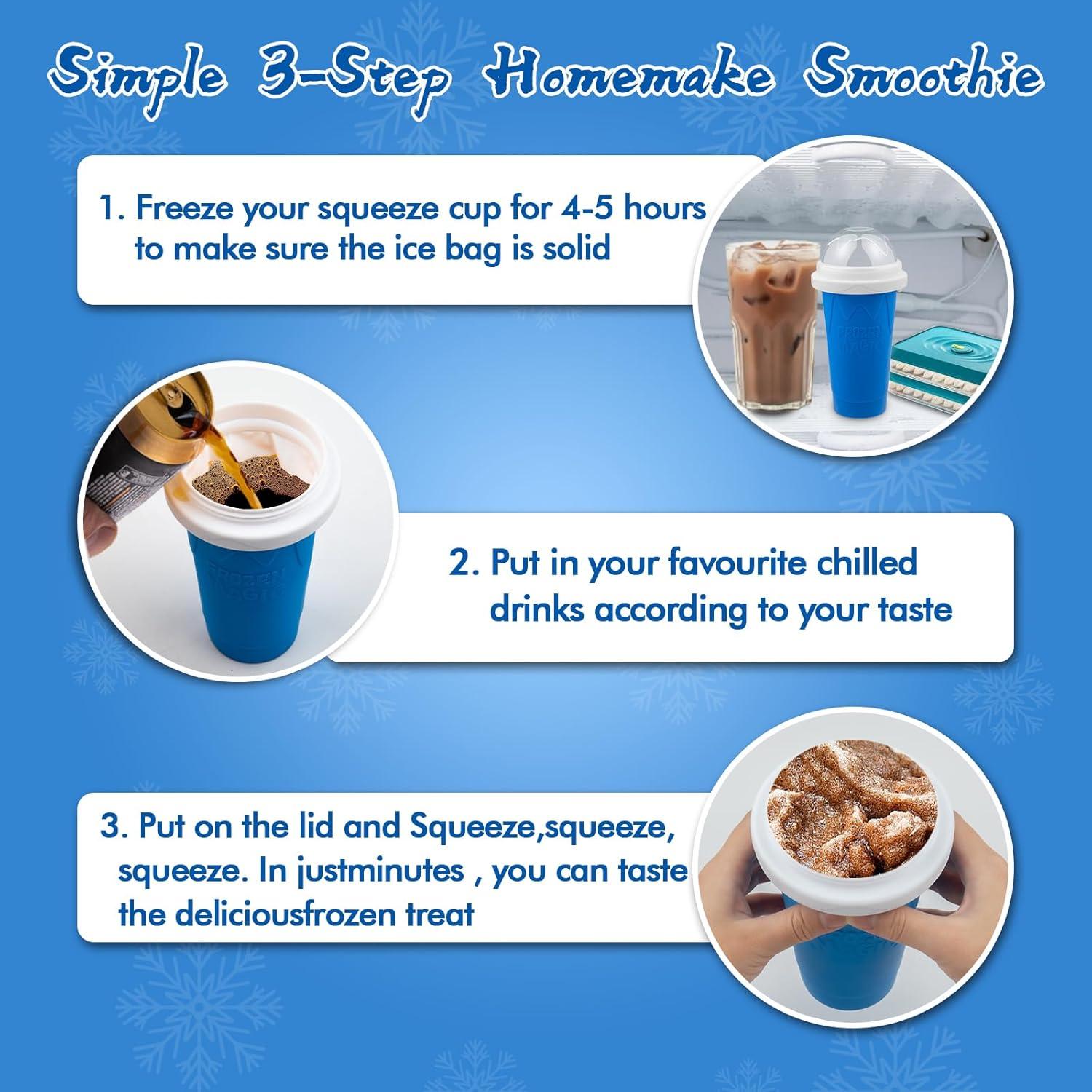 Copa Hacedora de Slushie Jairuty 350ML Azul Reutilizable