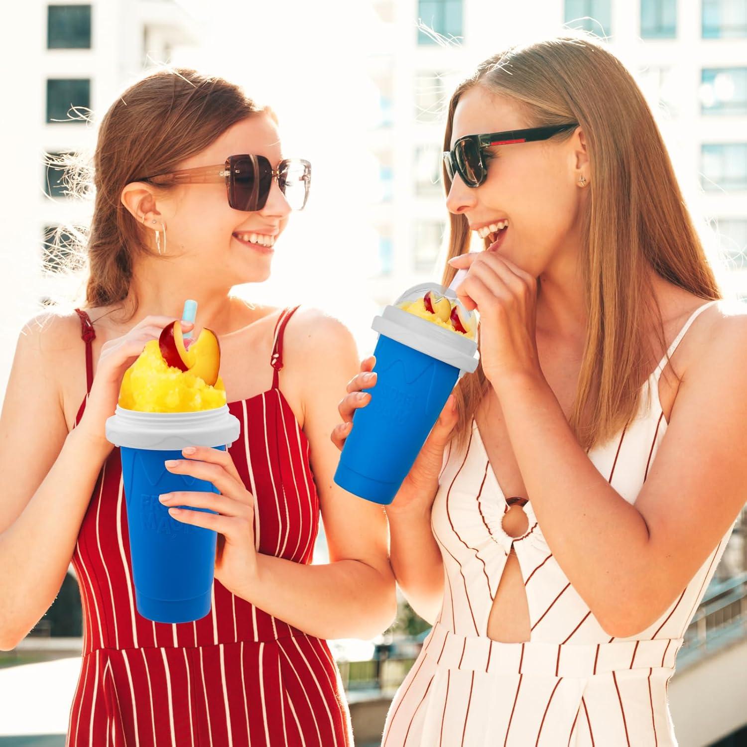 Copa Hacedora de Slushie Jairuty 350ML Azul Reutilizable