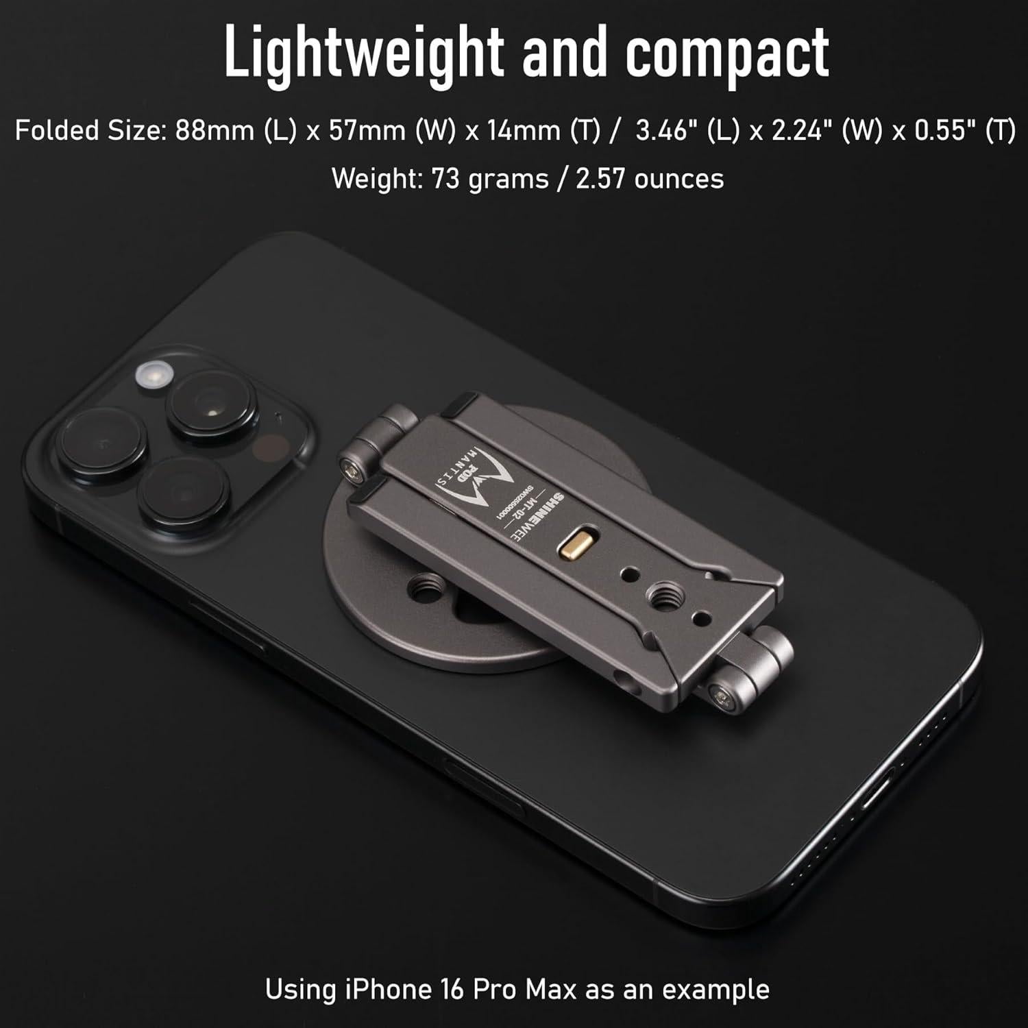 Trípode Magnético SHINEWEE para iPhone 12-16, Compacto