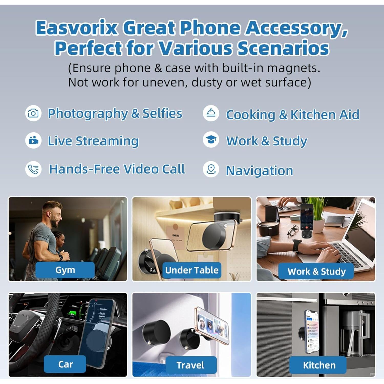 Soporte Magnético para Teléfono Easvorix Universal Negro