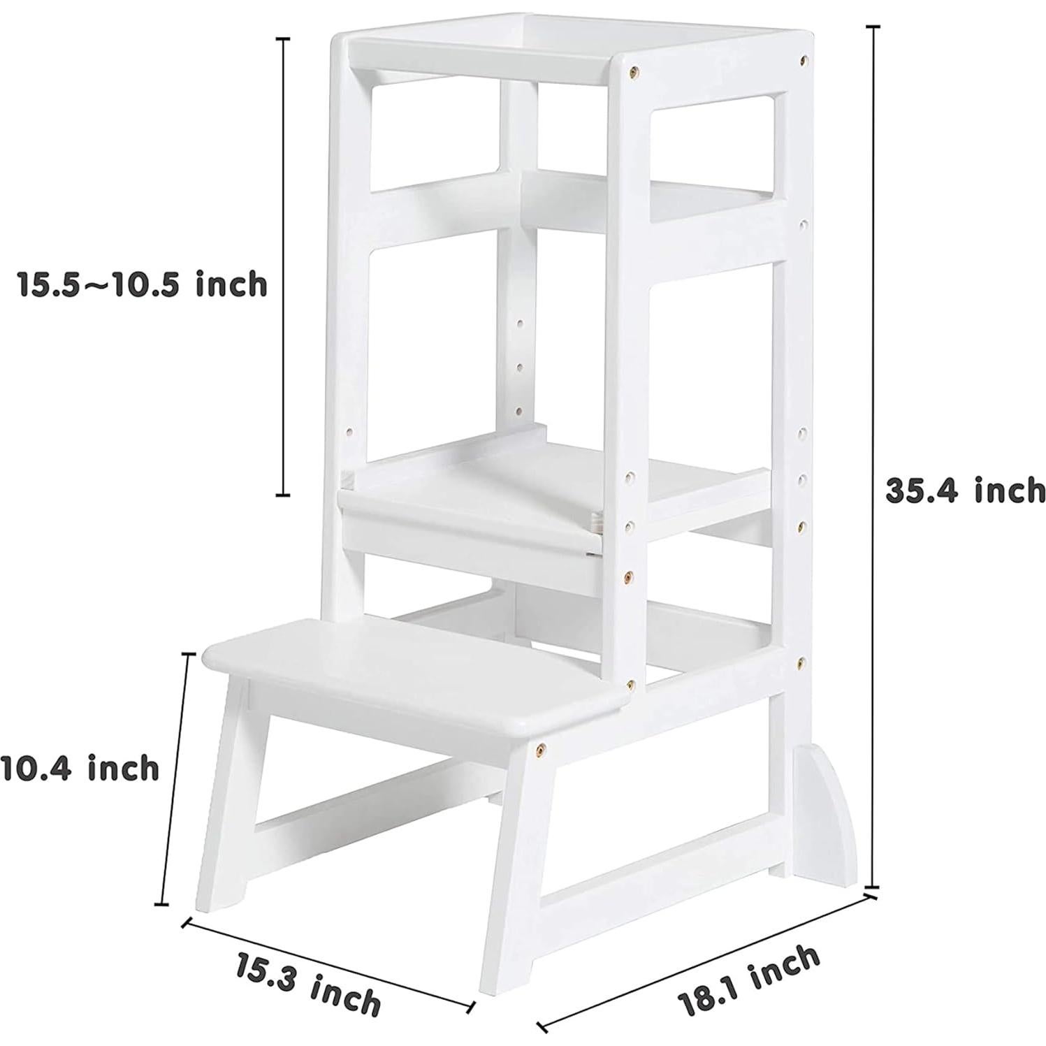 Escalera Ajustable SDADI LT05W para Niños - Taburete Blanco