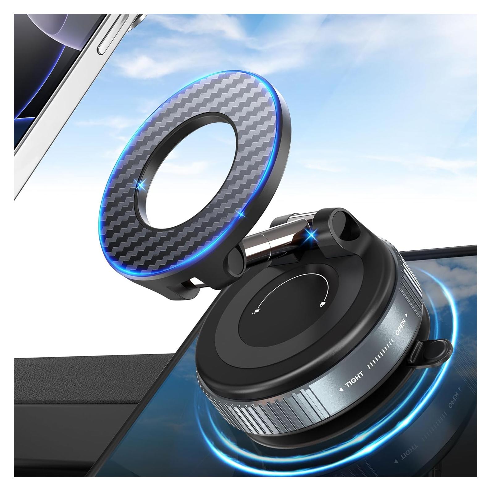 Soporte Magnético para Teléfono PlusAcc - Ventosa 360°