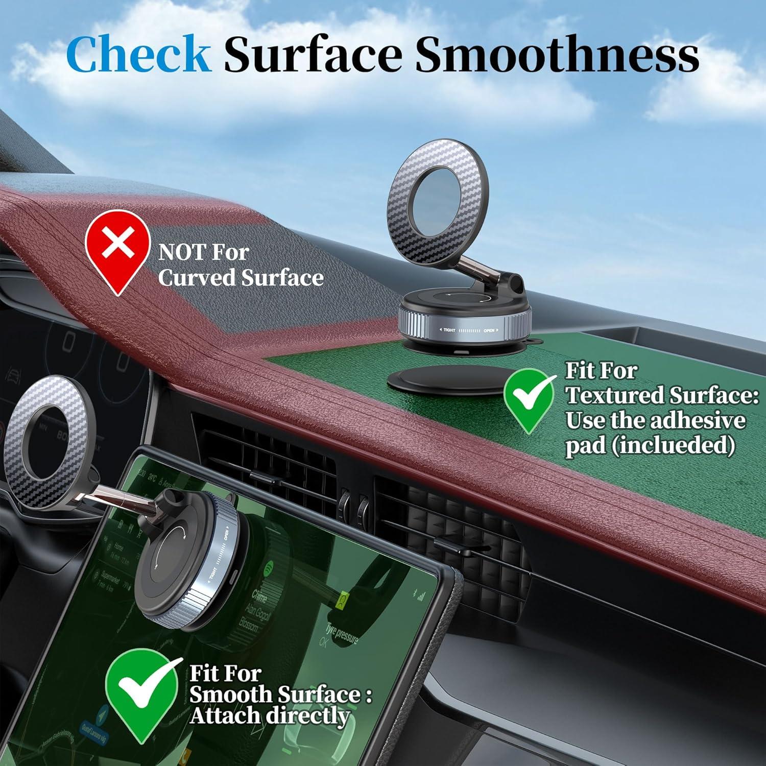 Soporte Magnético para Teléfono PlusAcc - Ventosa 360°