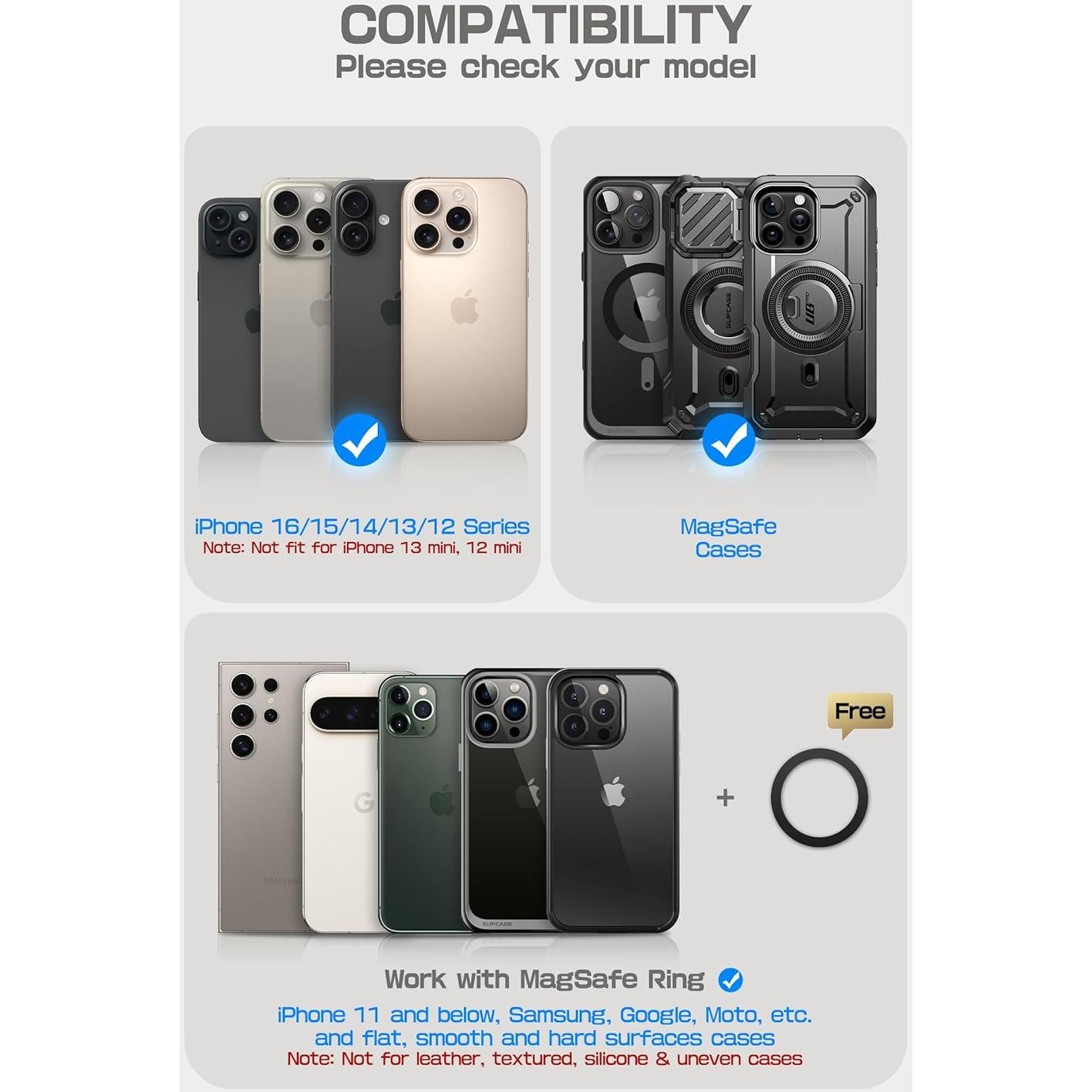 Cartera Magnética SUPCASE con Soporte Ajustable para iPhone