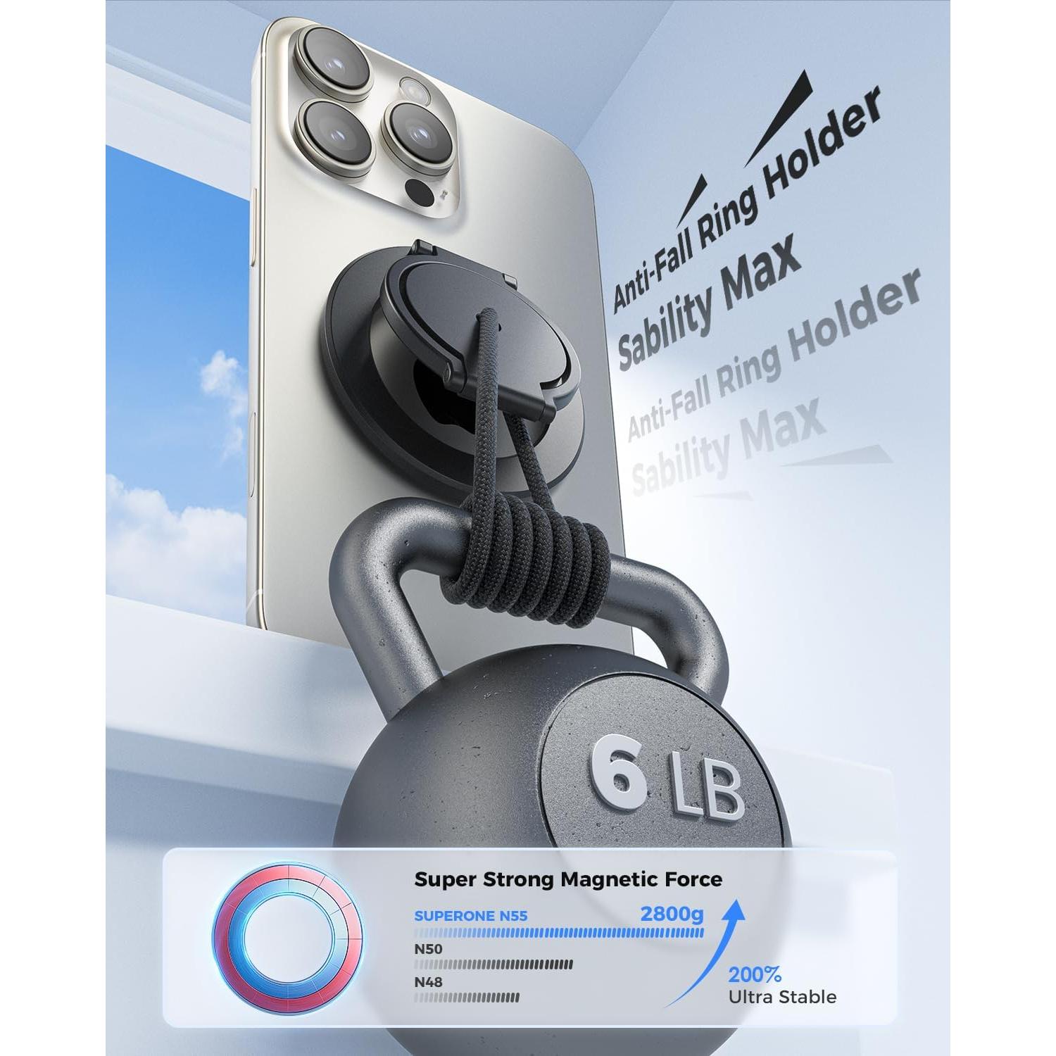 Soporte Magnético Doble para Teléfono SUPERONE con Trípode