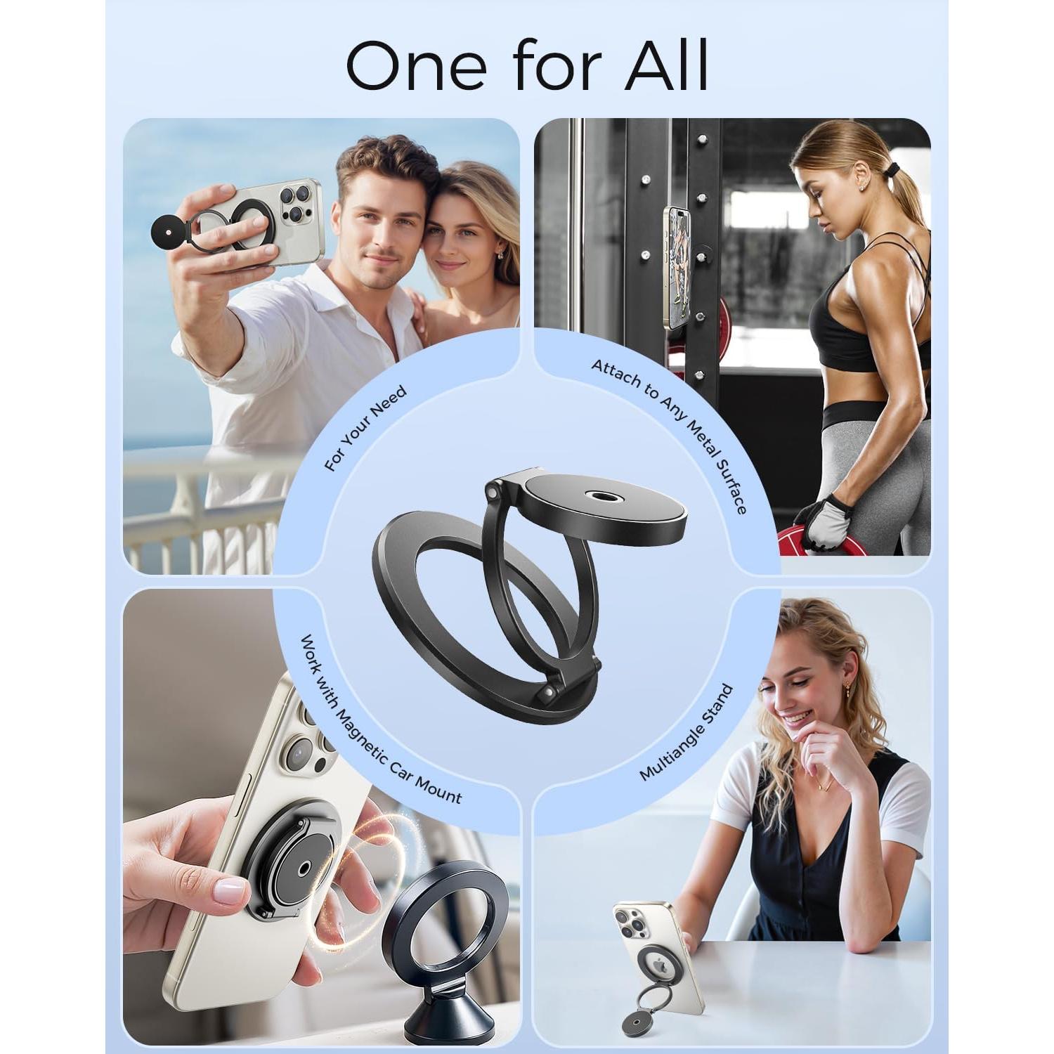 Soporte Magnético Doble para Teléfono SUPERONE con Trípode