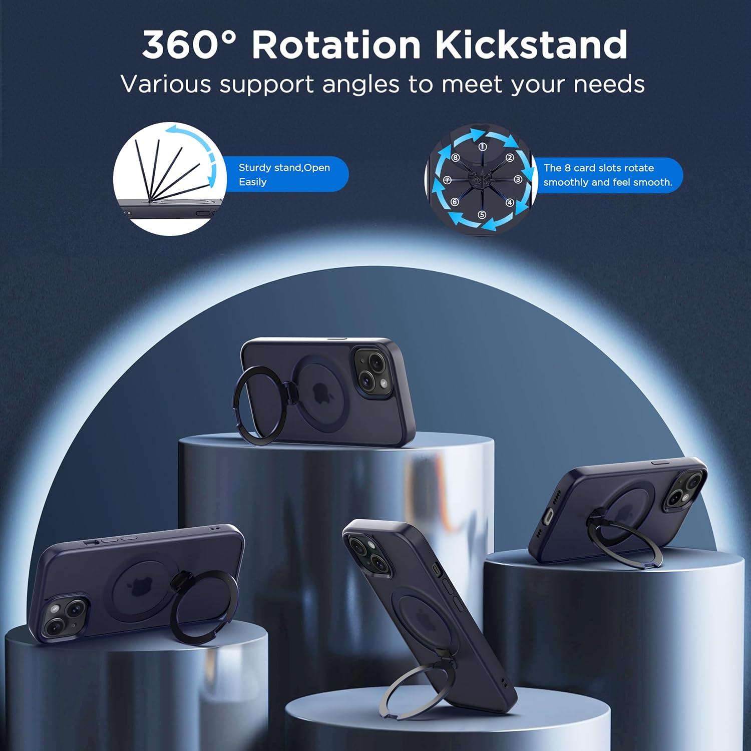 Funda Magnética CACOE para iPhone 15 6.1" Azul Oscuro