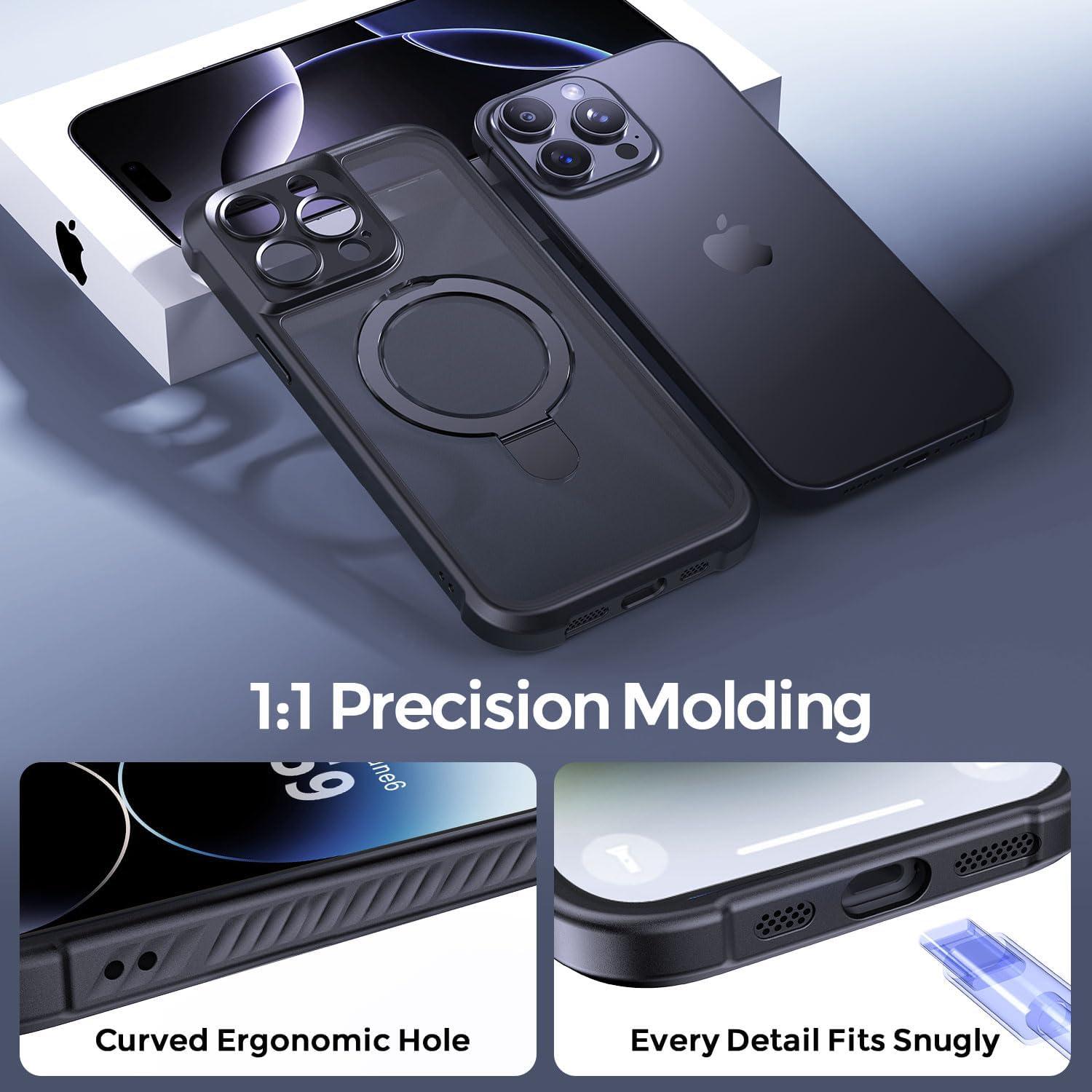 Funda MOCCA para iPhone 14 Pro con soporte magnético Negro