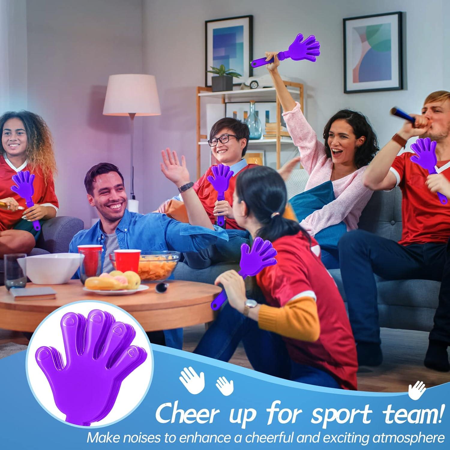 100 Clappers de Mano Morado Lila 19 cm para Fiestas