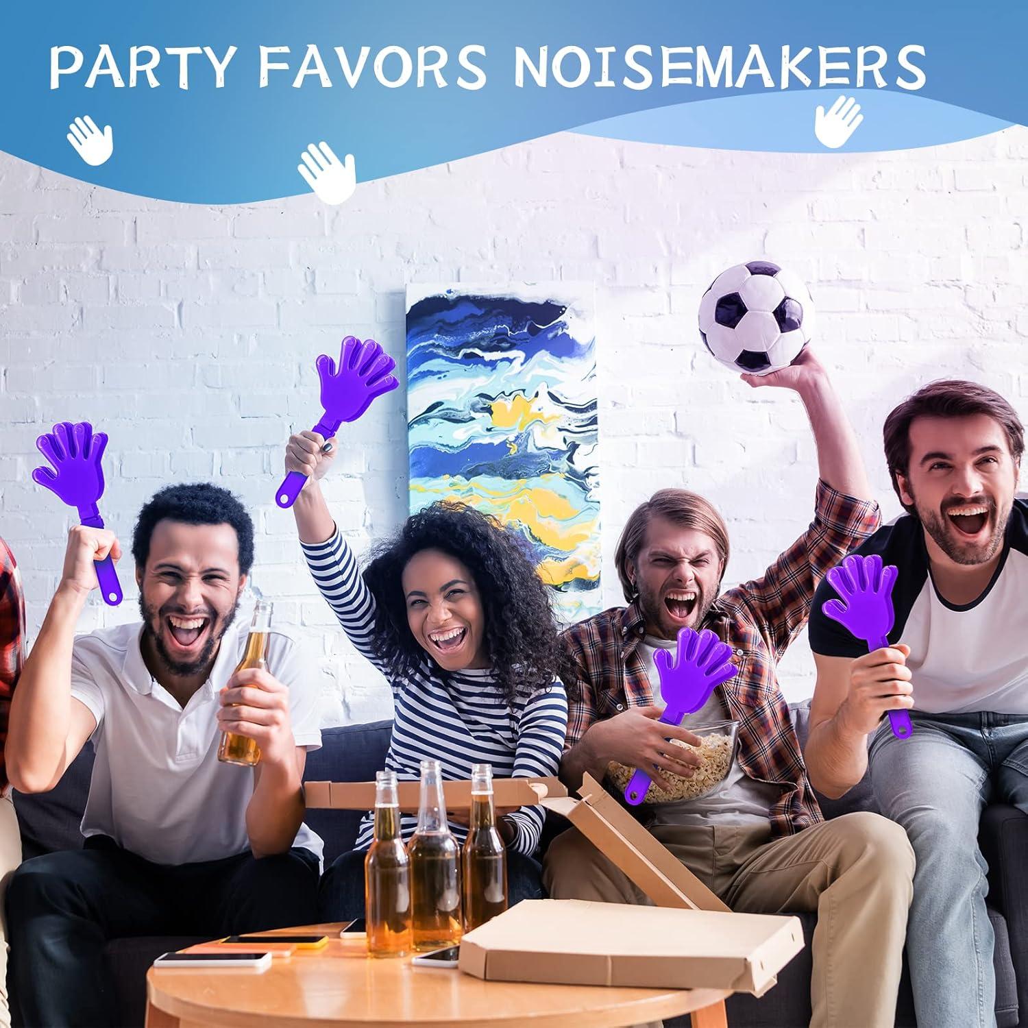 100 Clappers de Mano Morado Lila 19 cm para Fiestas