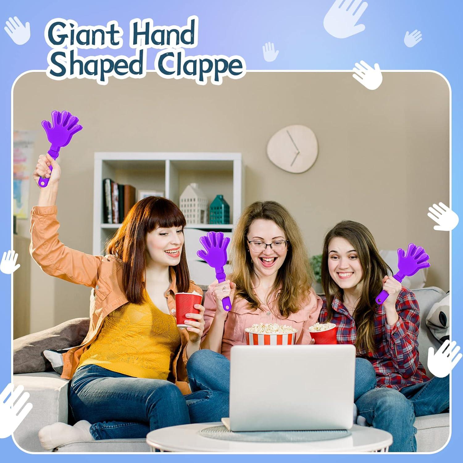 100 Clappers de Mano Morado Lila 19 cm para Fiestas