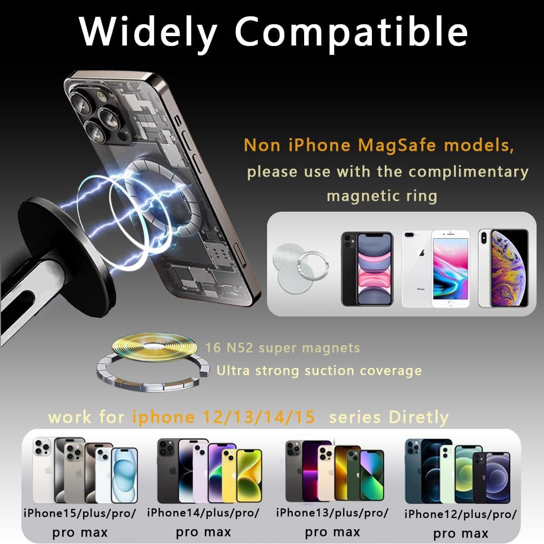 Soporte Magnético para Teléfono ZGSJZJ88 Ajustable Negro