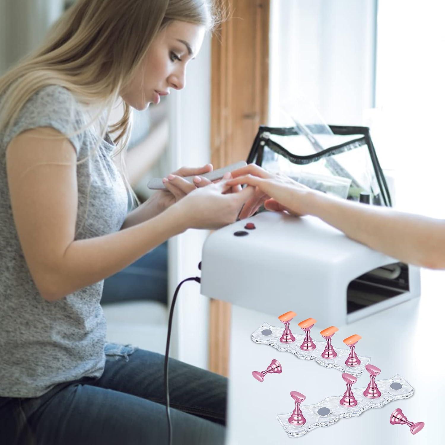 Soporte para Uñas JUSTOTRY 2 Juegos Rosa Magnético 8,89 cm