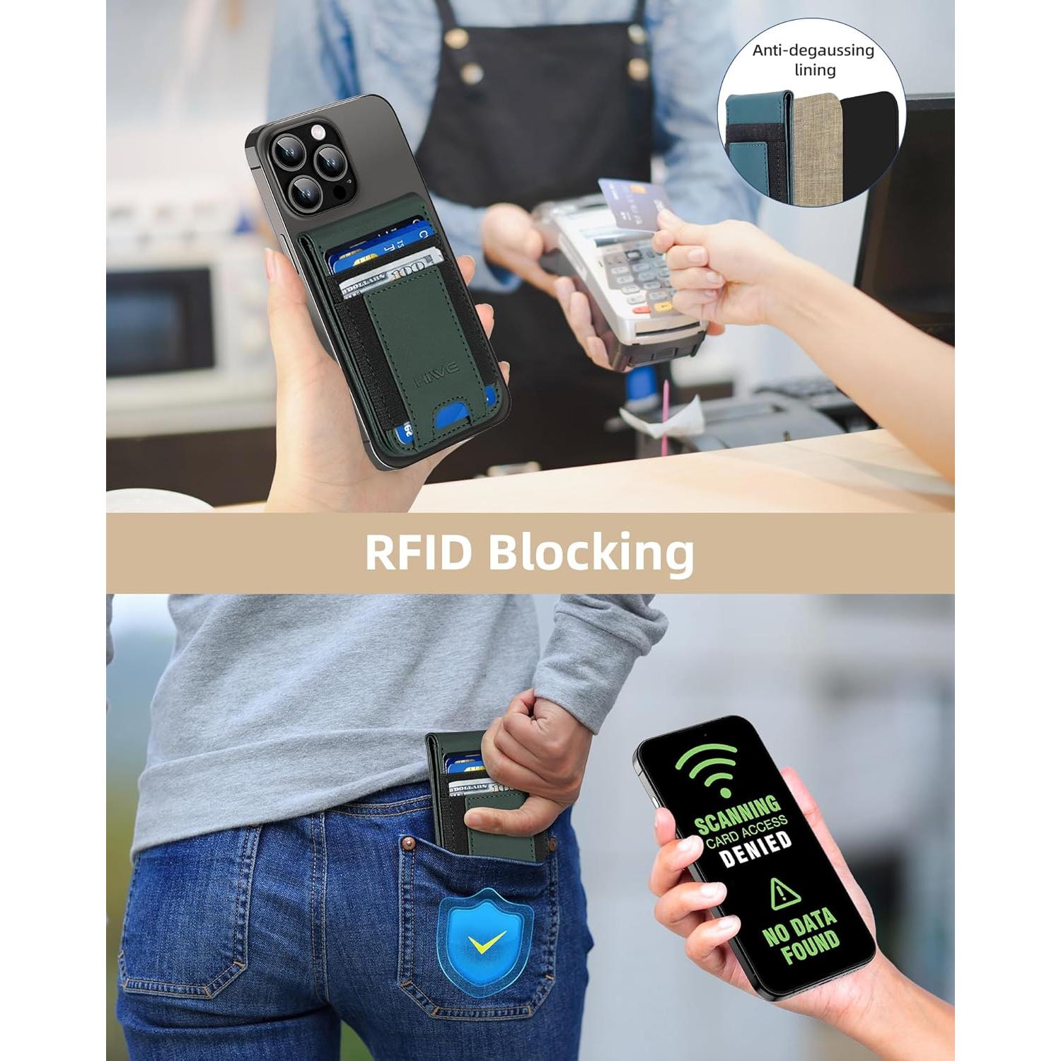 Billetera Magnética HiWe con Find My para iPhone 16/15/14/13/12