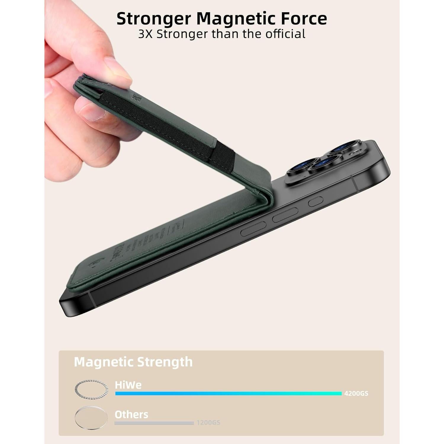 Billetera Magnética HiWe con Find My para iPhone 16/15/14/13/12