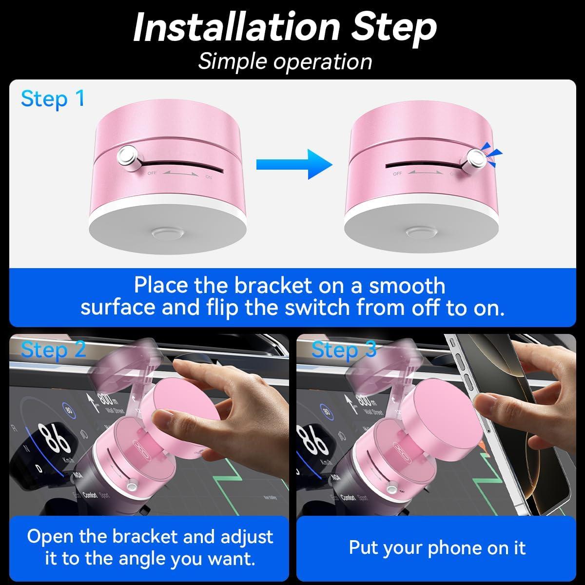 Soporte Magnético para Teléfono de Coche Sanqi Rosa