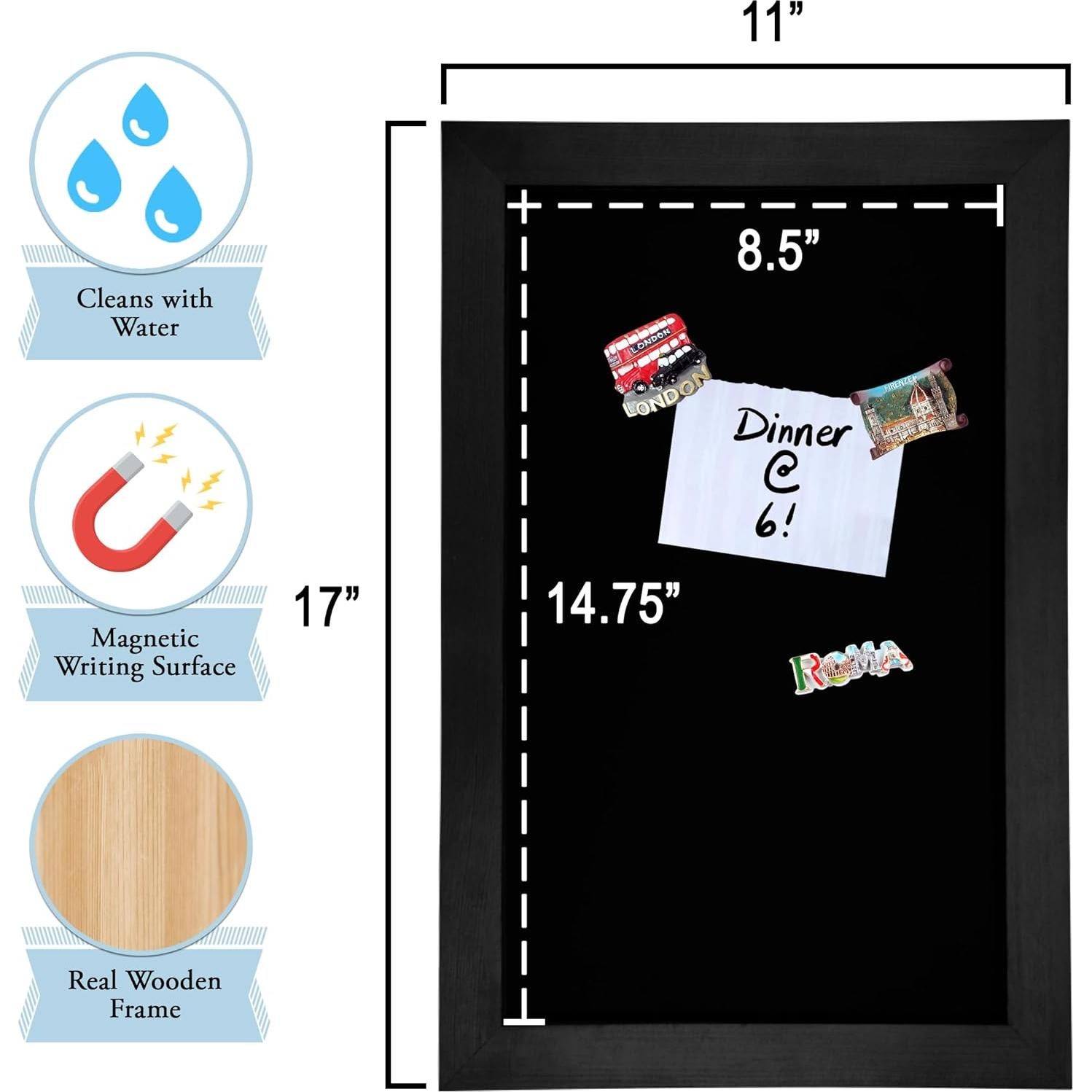 Tablero de Anuncios Magnético 29x43 cm TenXVI Negro